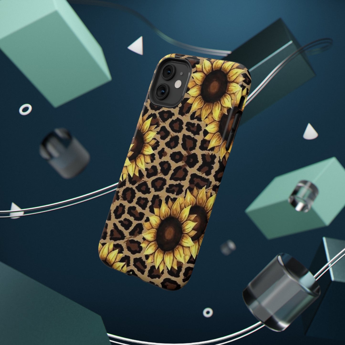 Sunflower Leopard Print Impact-Resistant Cases