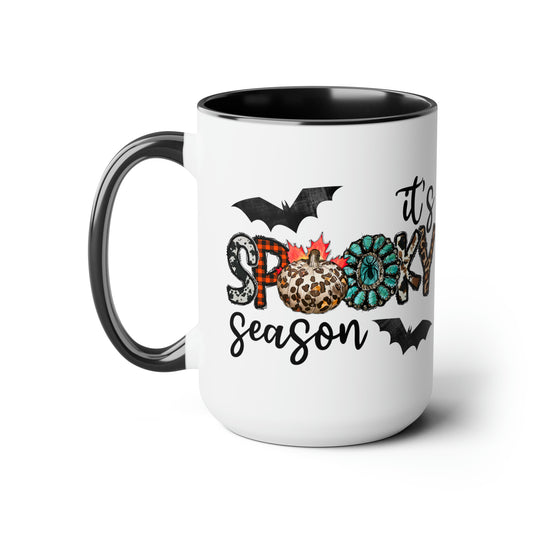 It’s Spooky Season Print, Two-Tone Coffee Mugs, 15oz