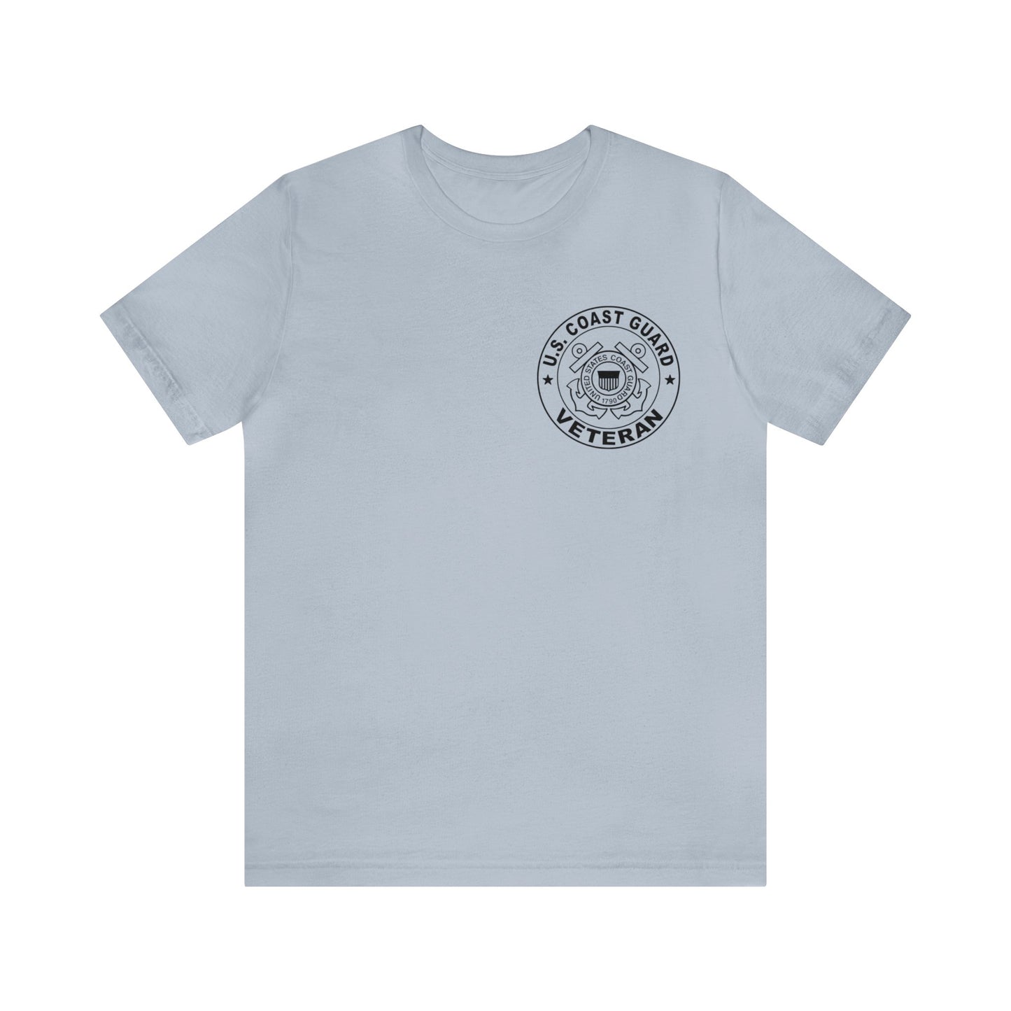 Coast Guard Veteran Print Jersey Short Sleeve Tee