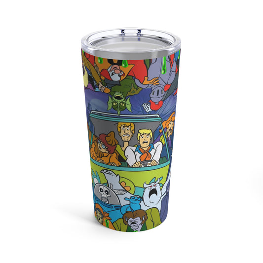 Mystery Machine Scooby Doo Skinny Steel Tumbler with Straw, 20oz