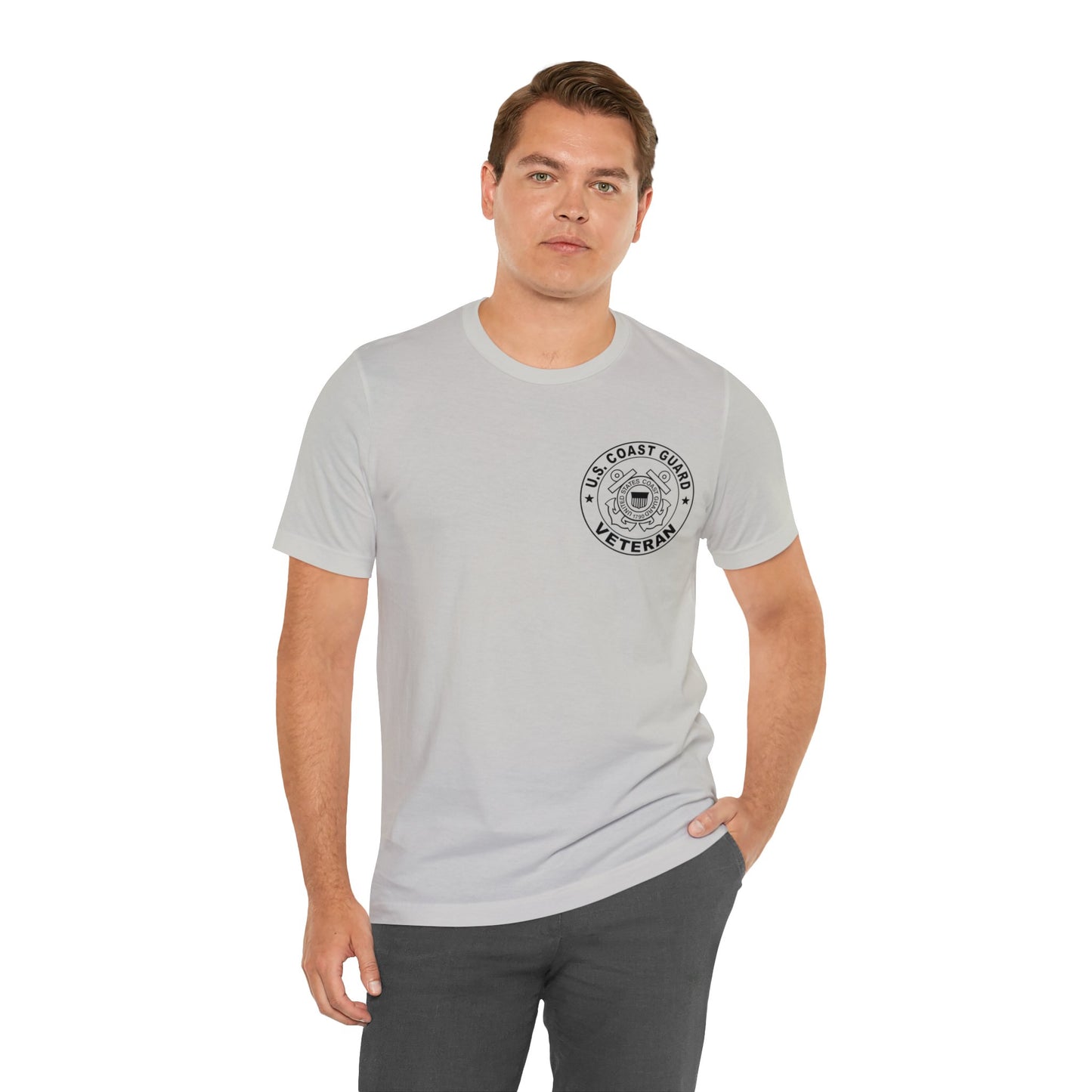 Coast Guard Veteran Print Jersey Short Sleeve Tee