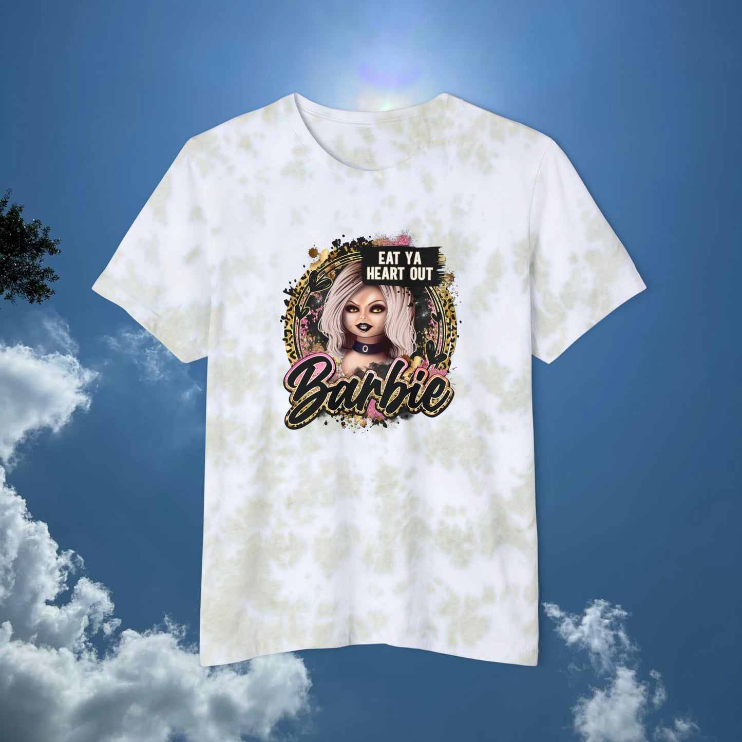 Eat Your Heart Out Barbie Unisex FWD Fashion Tie-Dyed T-Shirt