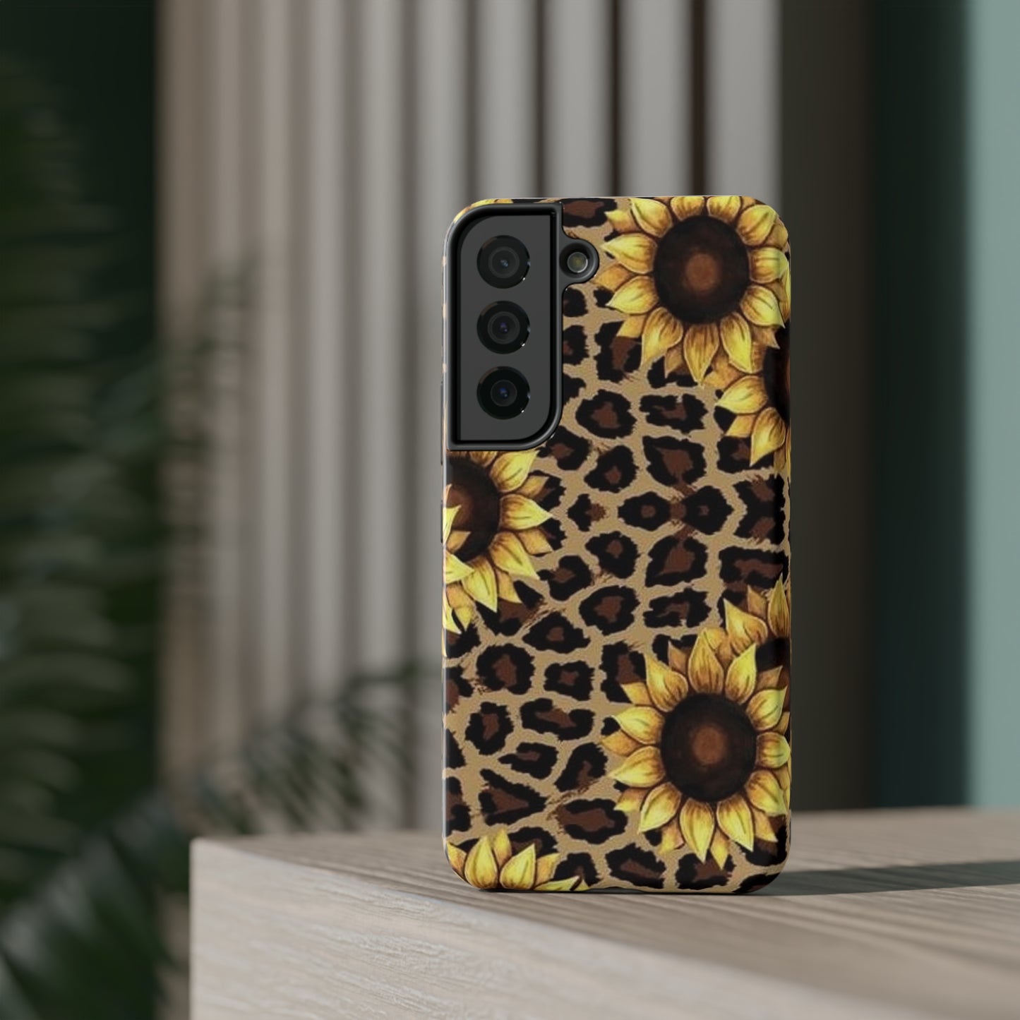 Sunflower Leopard Print Impact-Resistant Cases