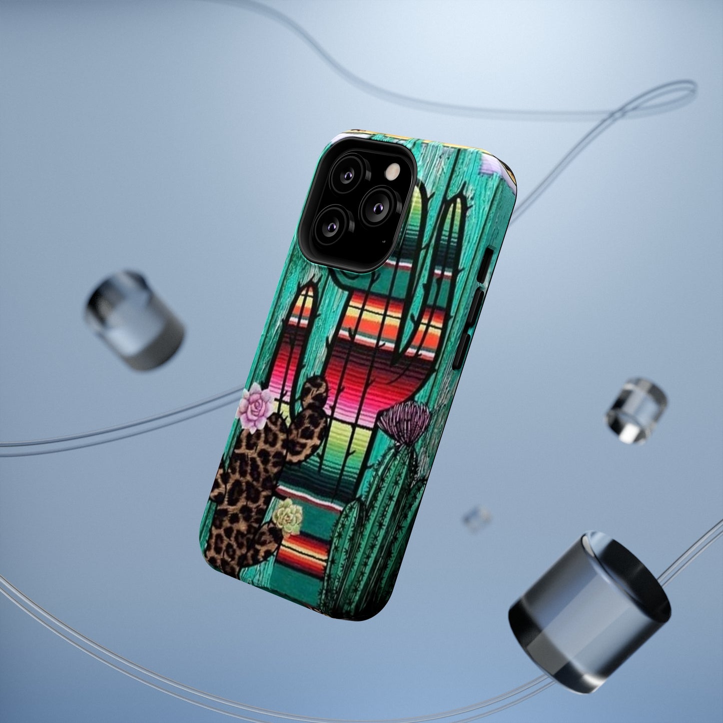 Three Cactus Print Impact-Resistant Cases