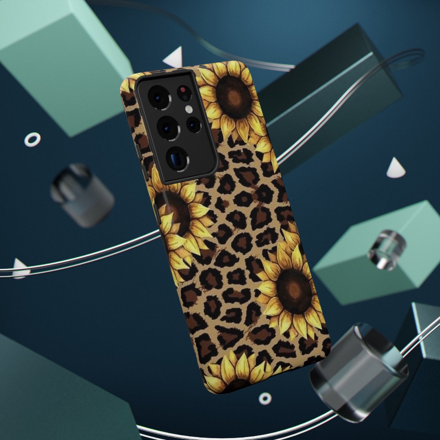 Sunflower Leopard Print Impact-Resistant Cases