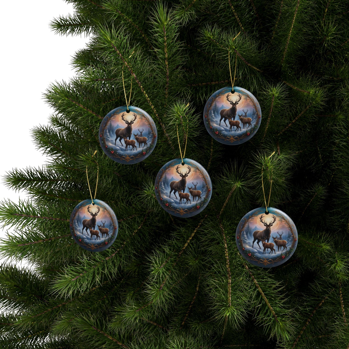 Reindeer Ceramic Ornaments (1pcs, 5pcs, 10pcs, 20pcs)