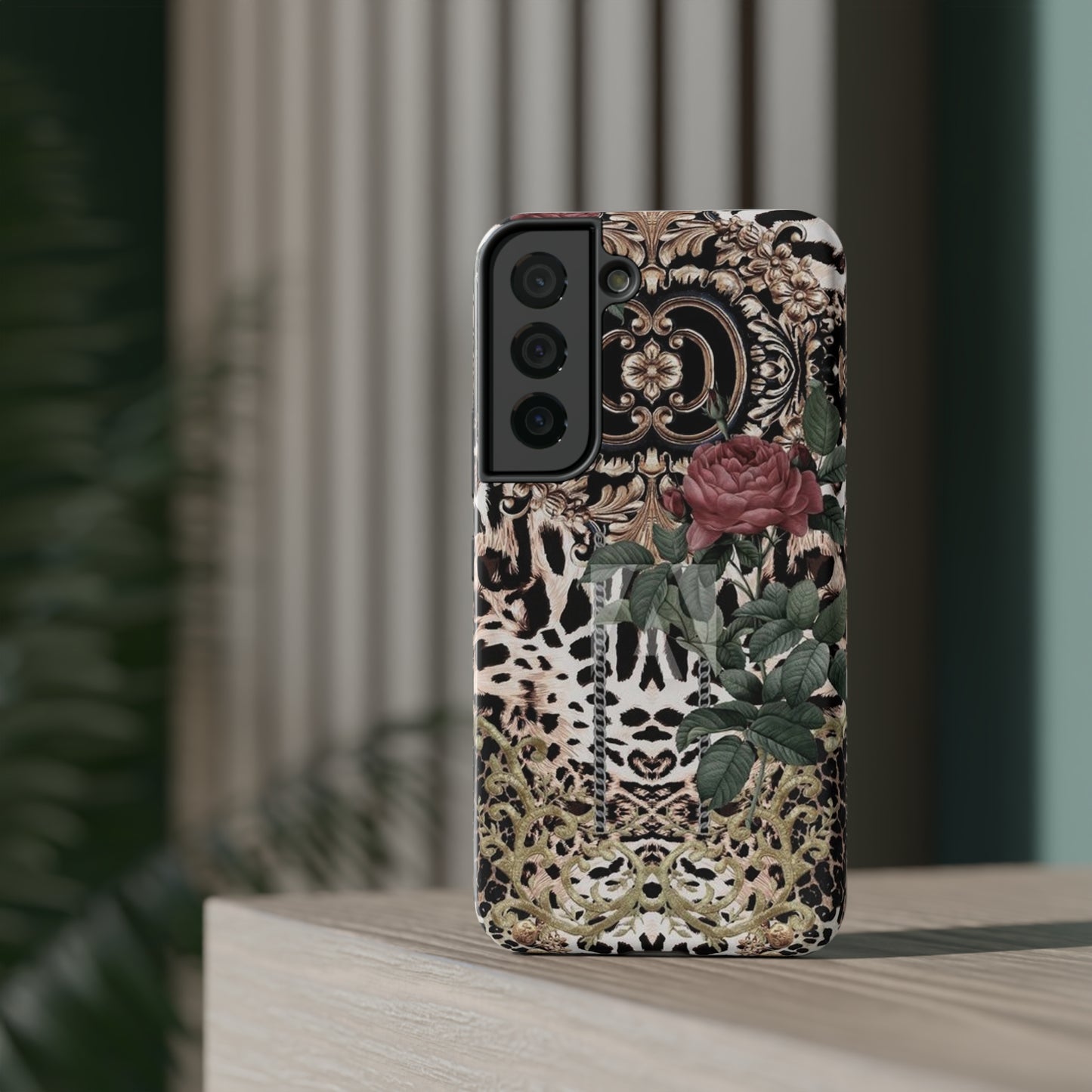 Rose Leopard Print Impact-Resistant Cases