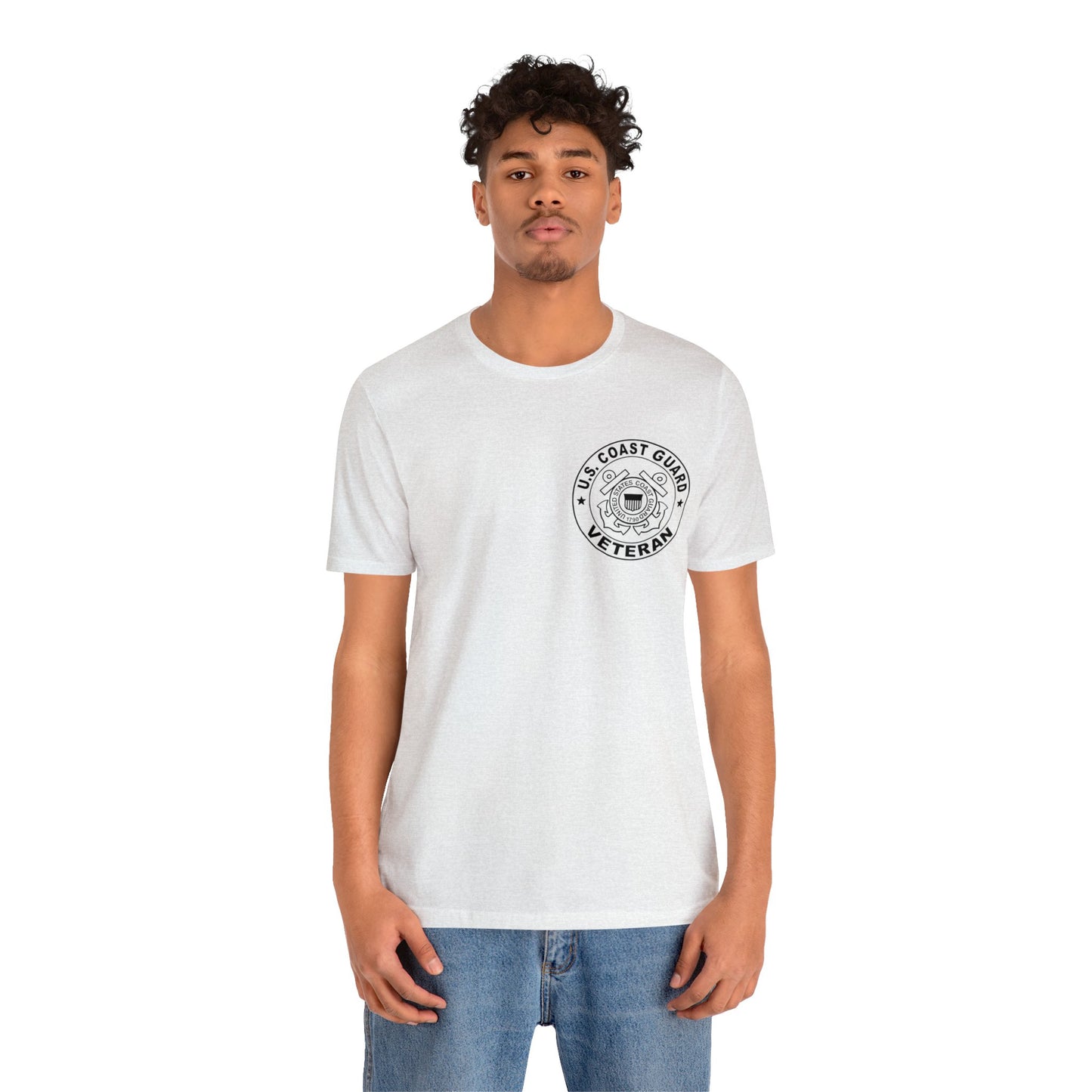 Coast Guard Veteran Print Jersey Short Sleeve Tee