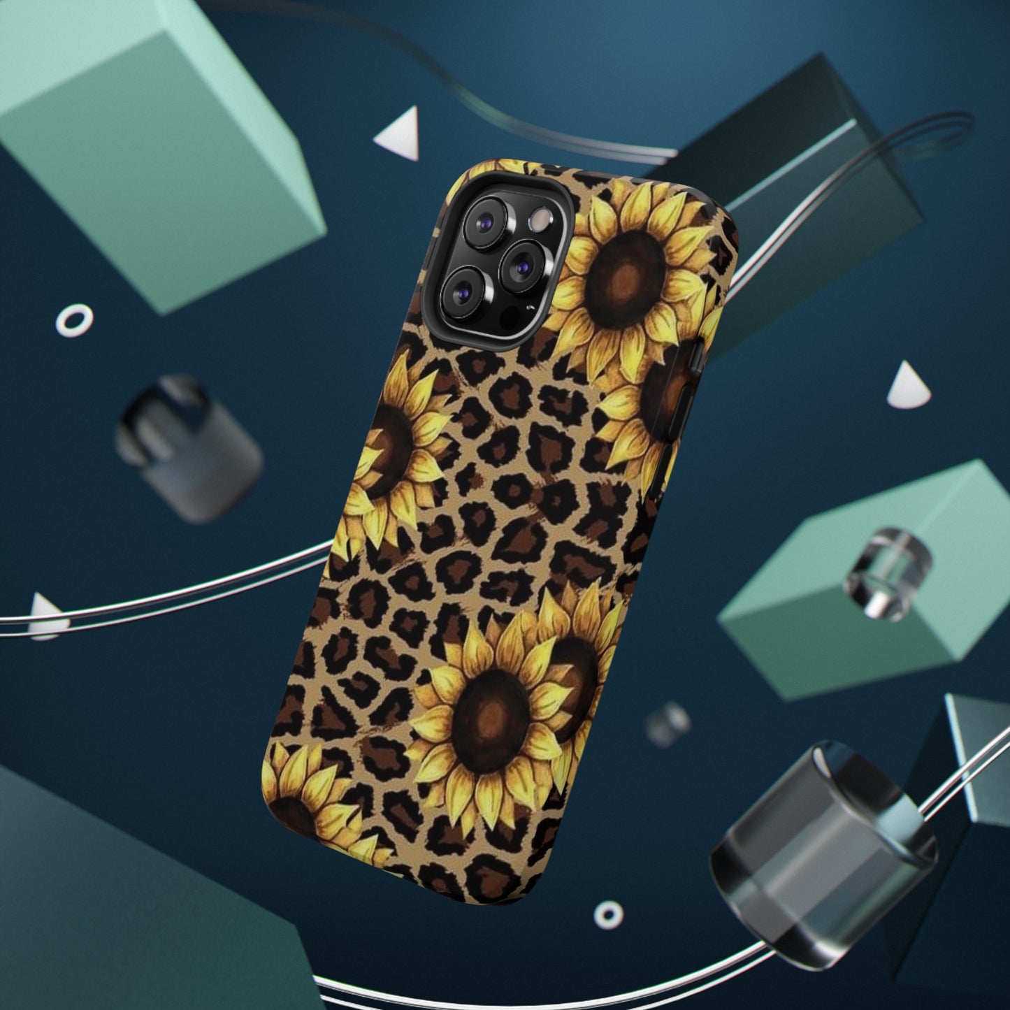 Sunflower Leopard Print Impact-Resistant Cases