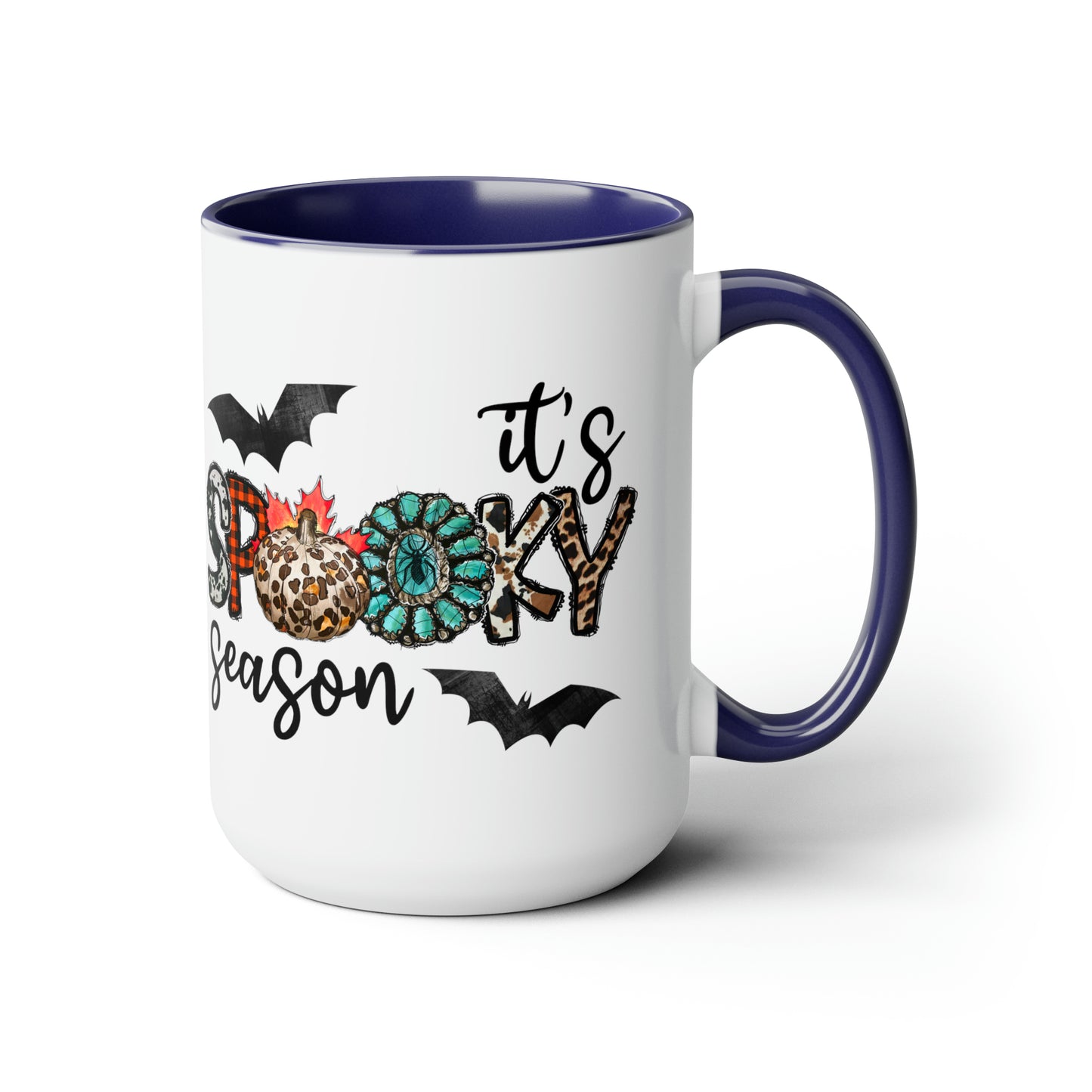It’s Spooky Season Print, Two-Tone Coffee Mugs, 15oz