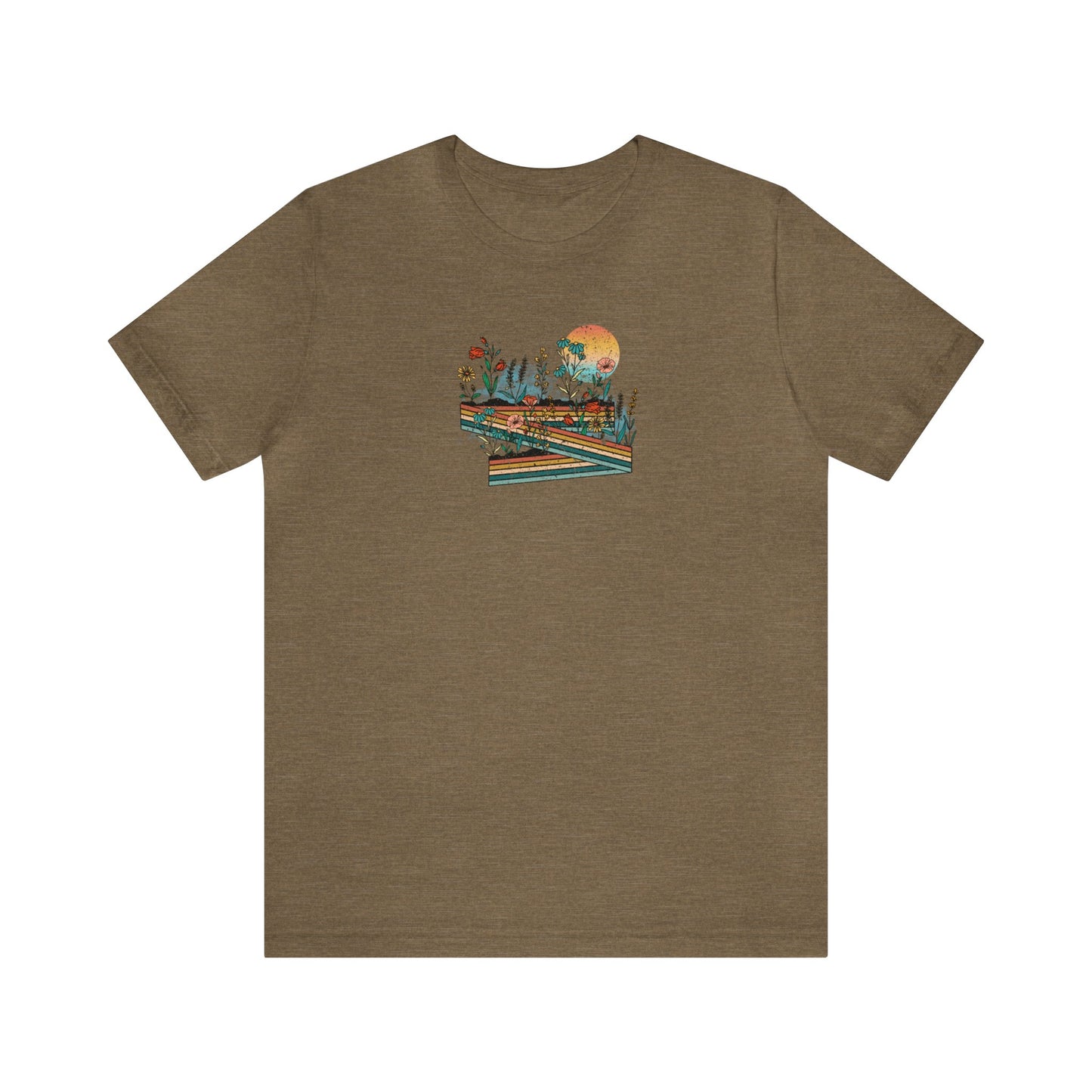Retro Highway Print Jersey Short Sleeve Tee