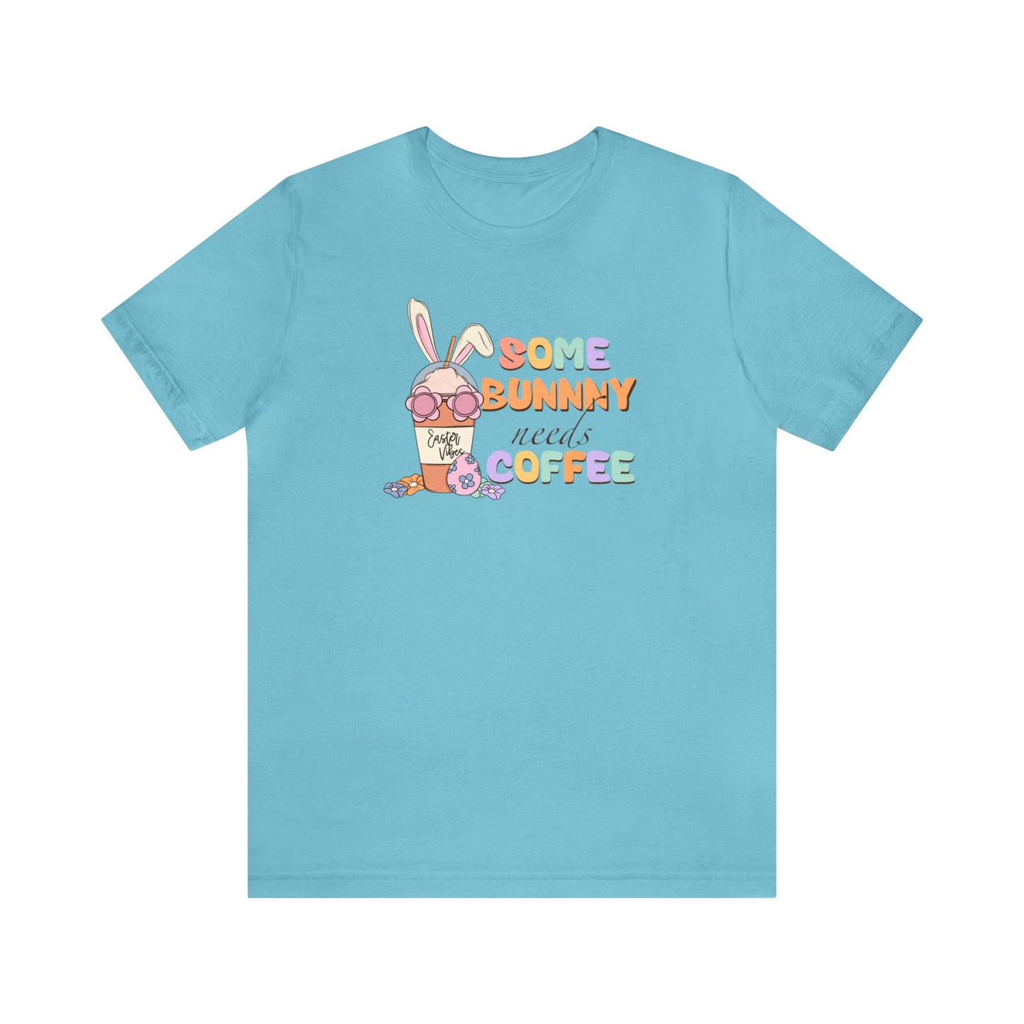 Some Bunny Needs Coffee Print Jersey Short Sleeve Tee
