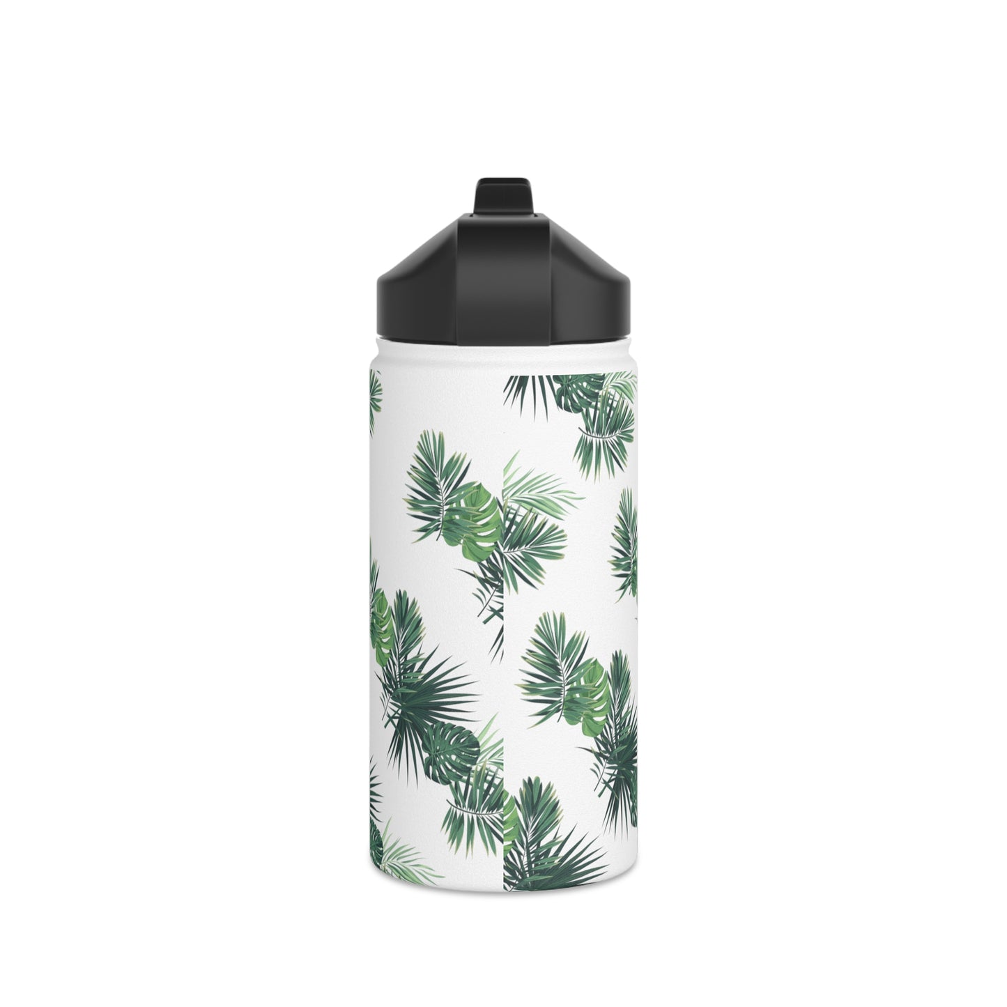 Palm Leaf Print, Stainless Steel Water Bottle, Standard Lid