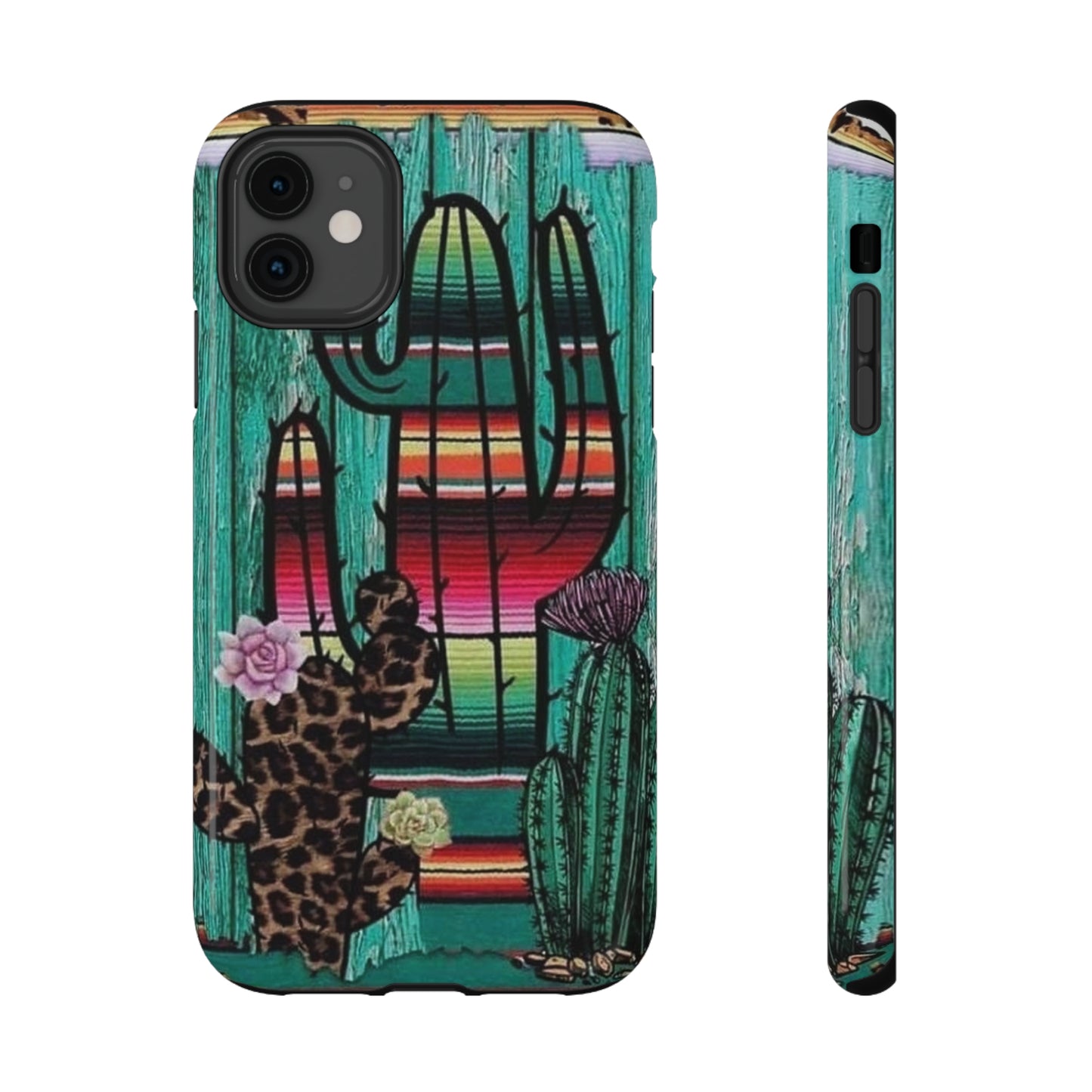 Three Cactus Print Impact-Resistant Cases