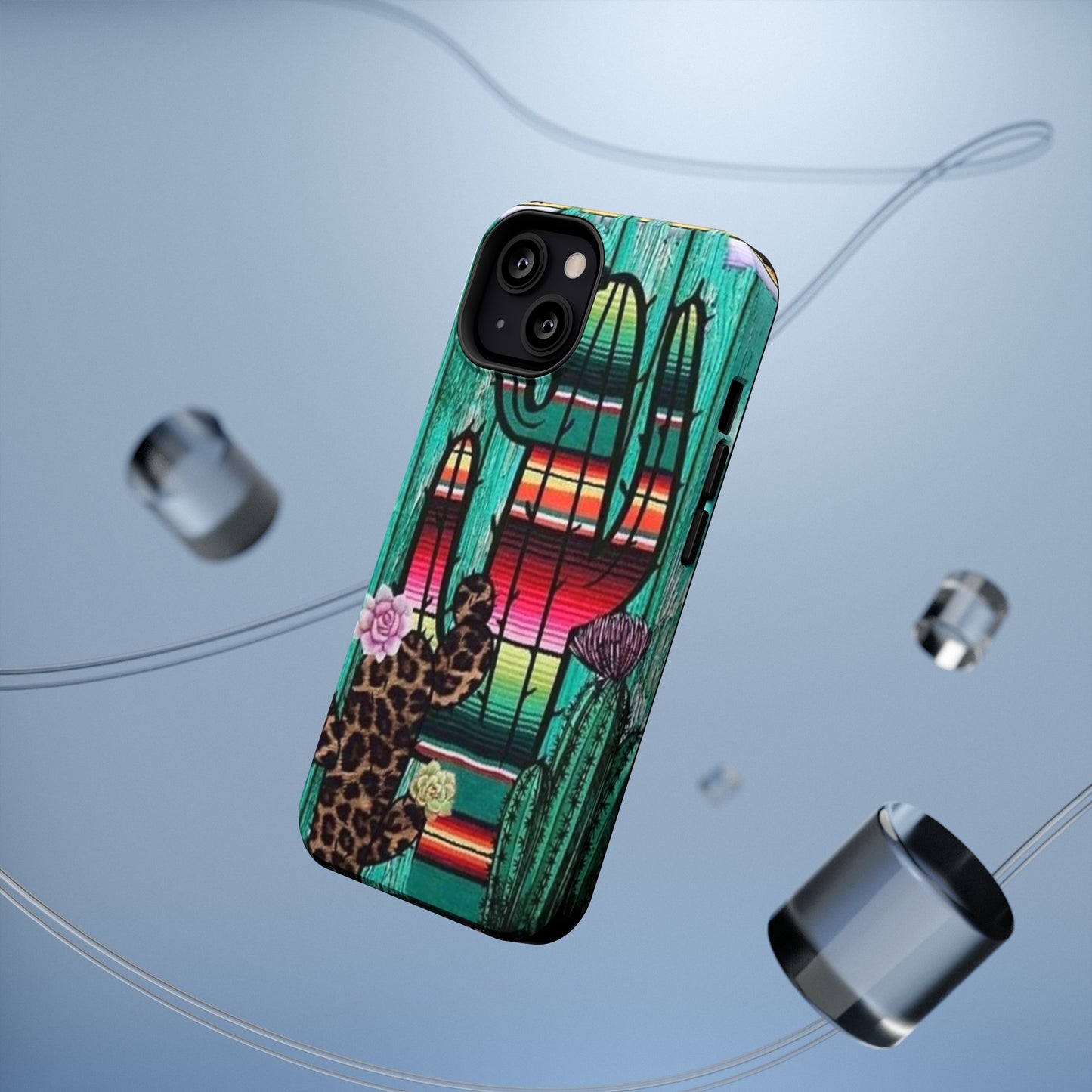 Three Cactus Print Impact-Resistant Cases