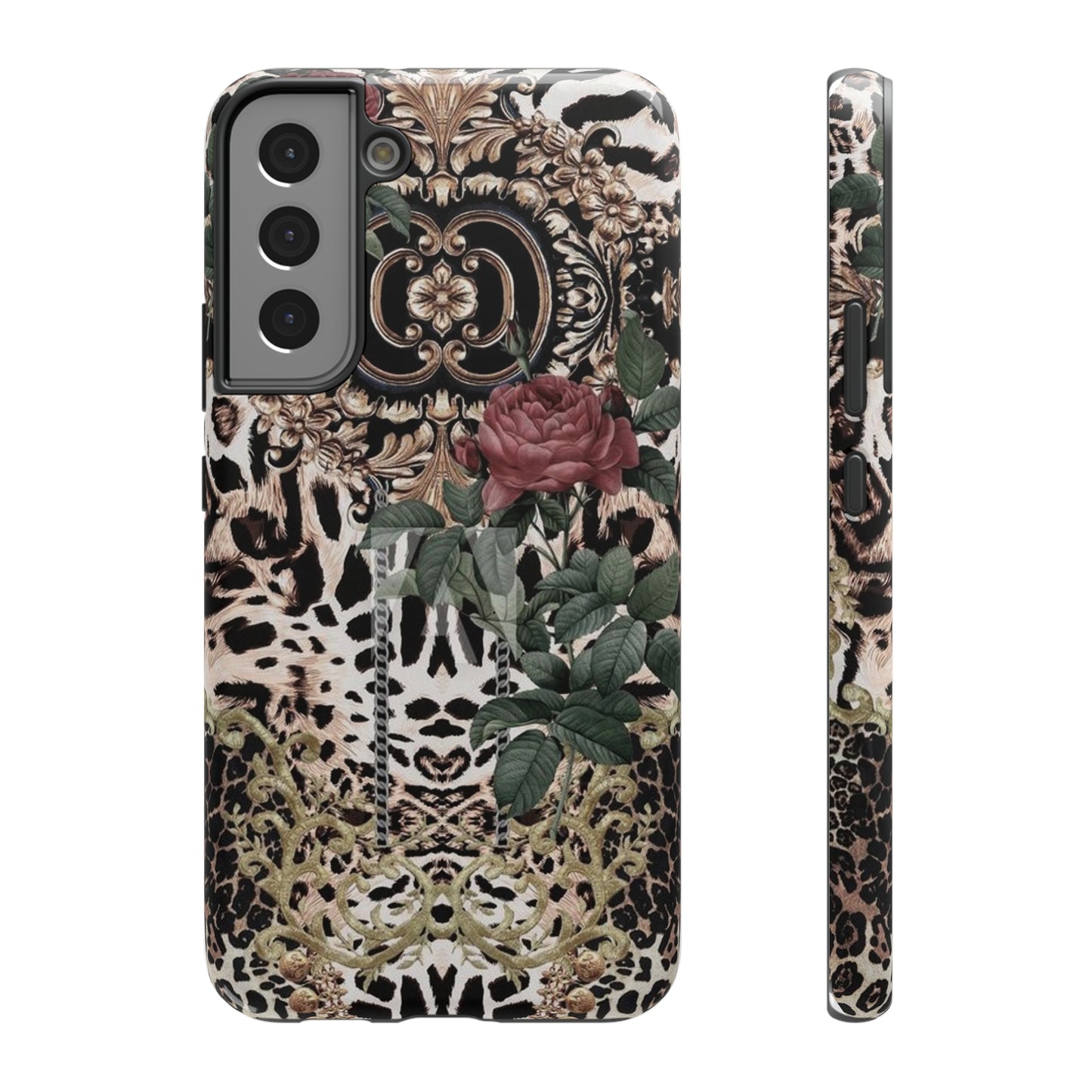 Rose Leopard Print Impact-Resistant Cases