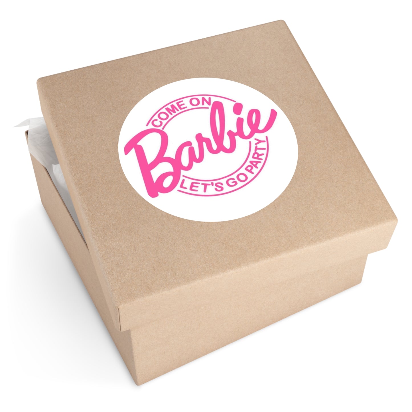 Come On Barbie, Let’s Go Party, Round Stickers, IndoorOutdoor