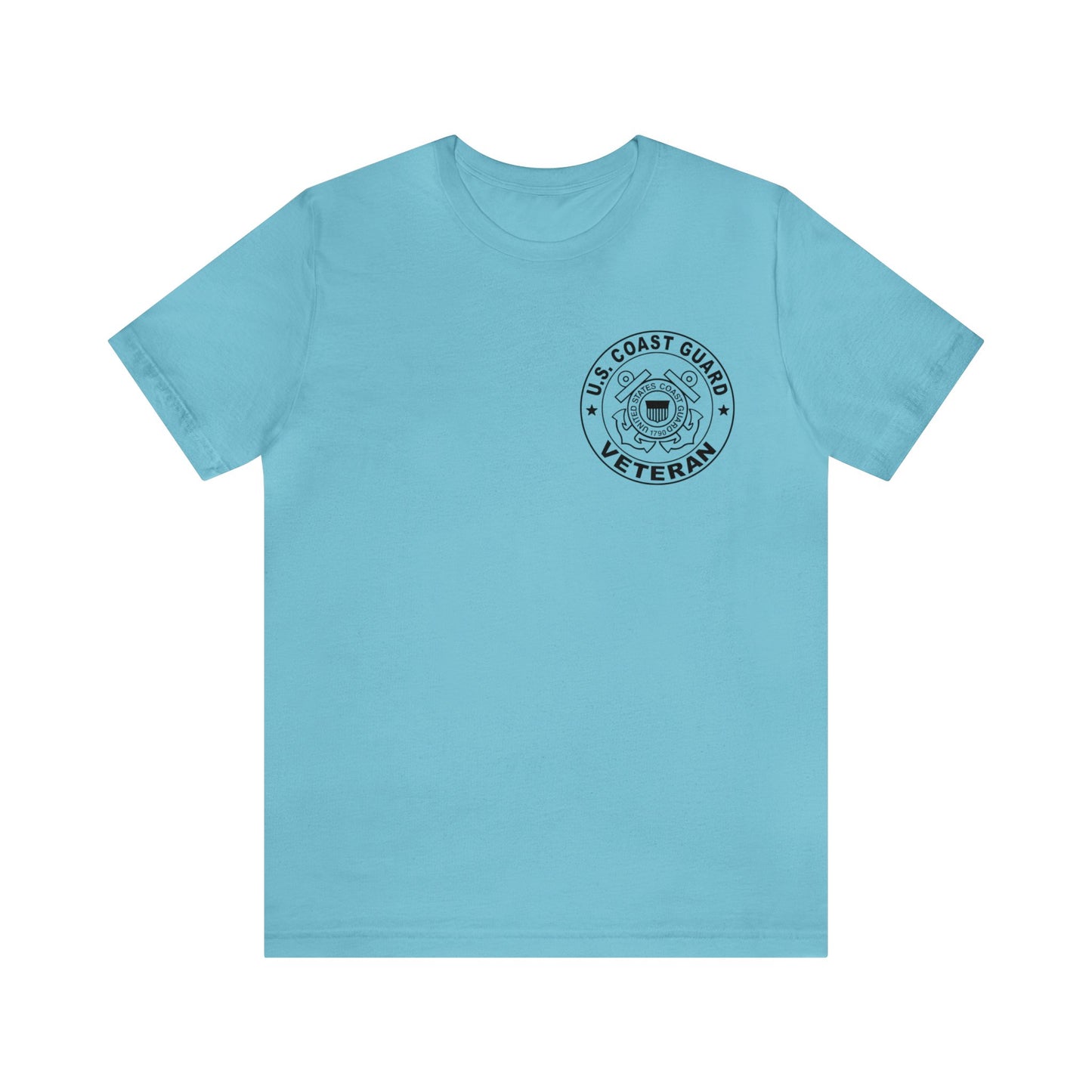 Coast Guard Veteran Print Jersey Short Sleeve Tee