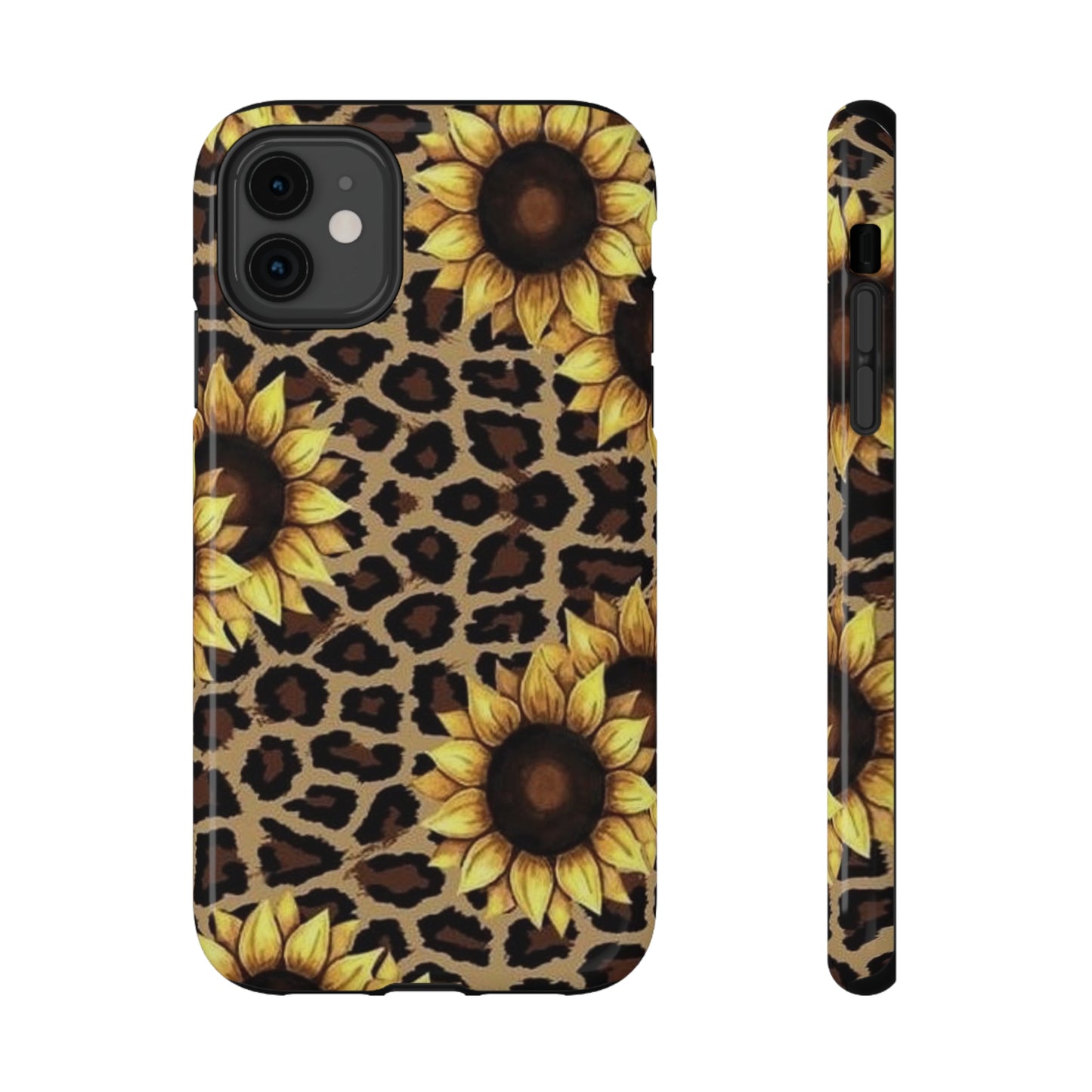 Sunflower Leopard Print Impact-Resistant Cases