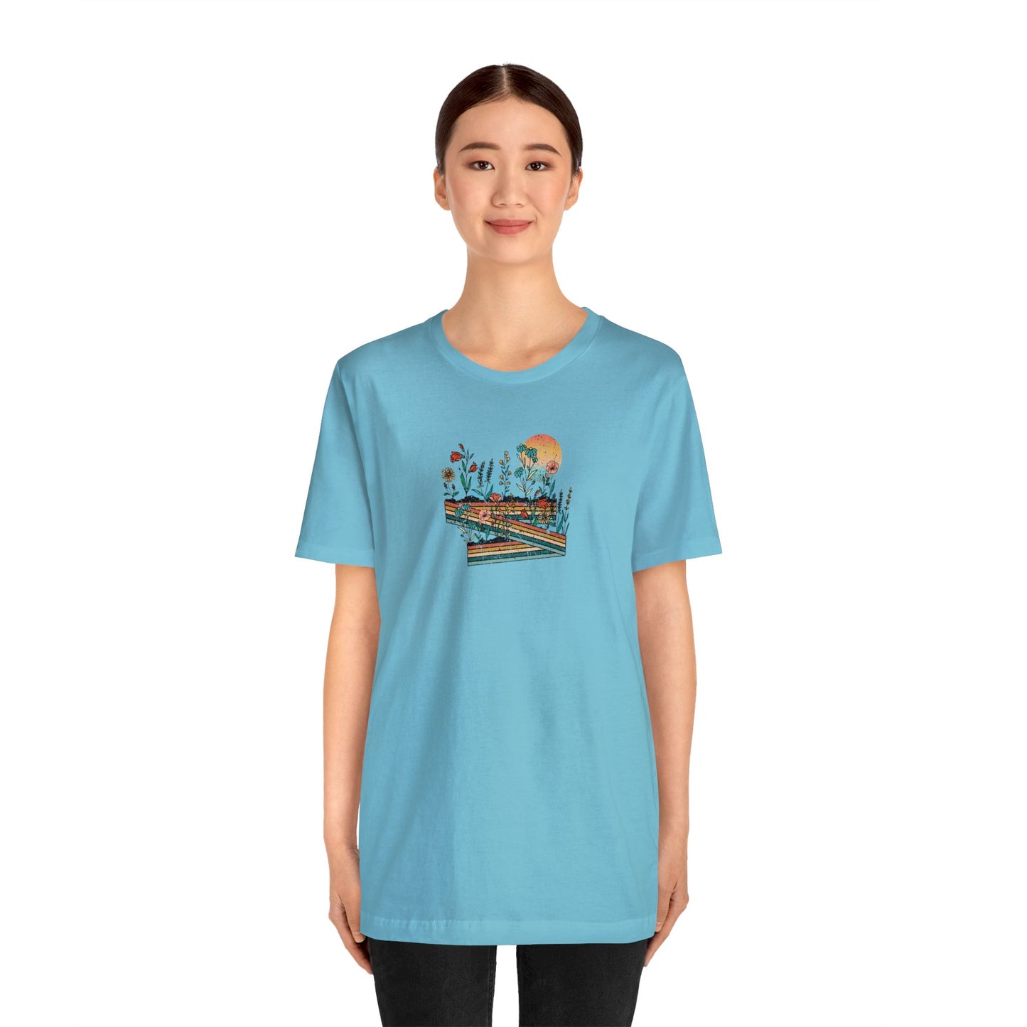 Retro Highway Print Jersey Short Sleeve Tee