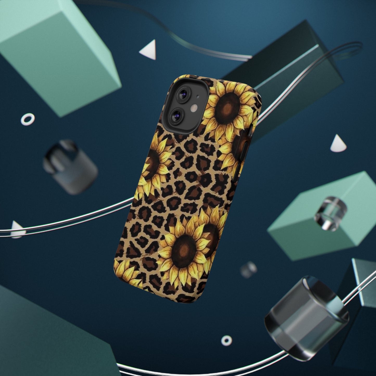 Sunflower Leopard Print Impact-Resistant Cases