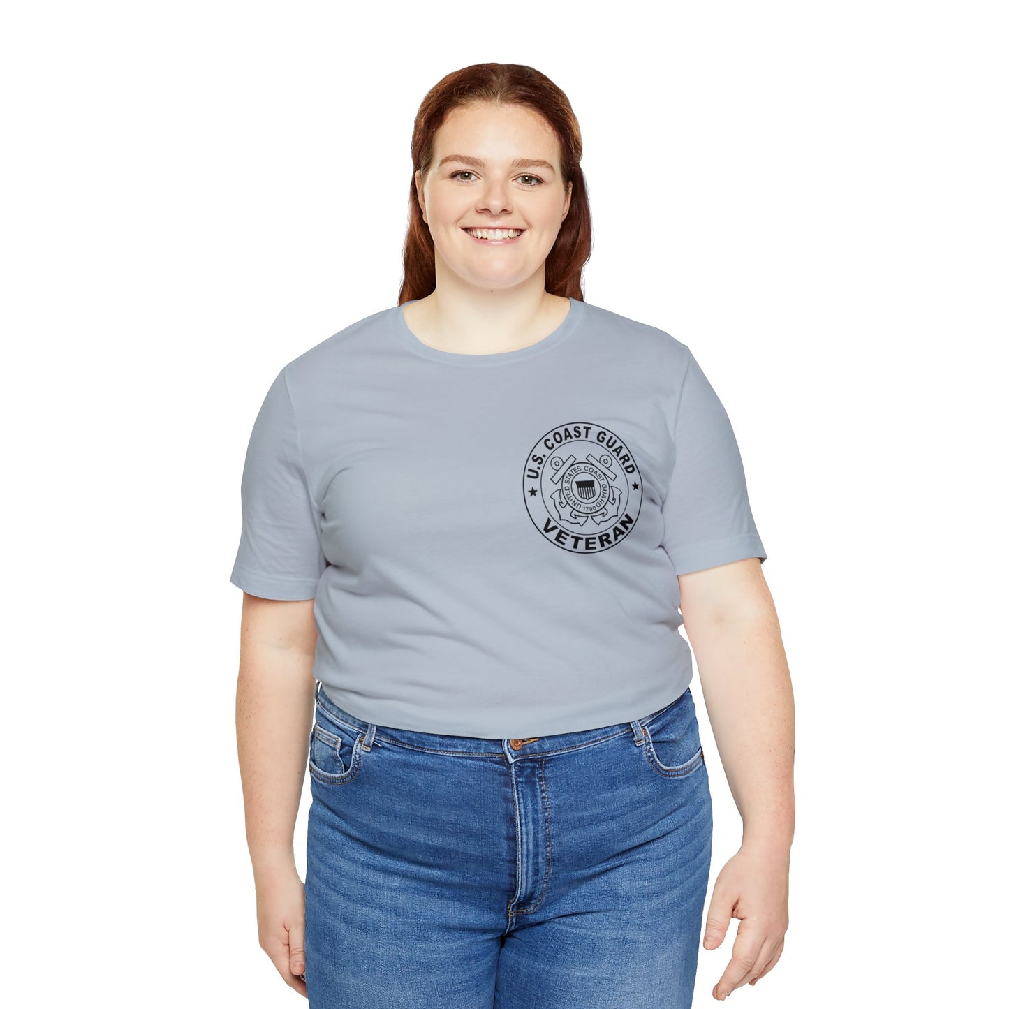 Coast Guard Veteran Print Jersey Short Sleeve Tee