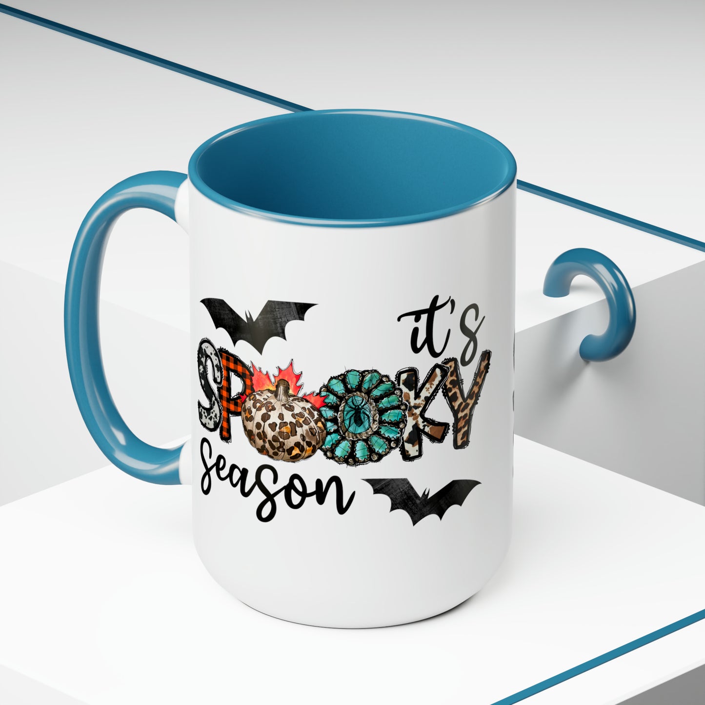 It’s Spooky Season Print, Two-Tone Coffee Mugs, 15oz
