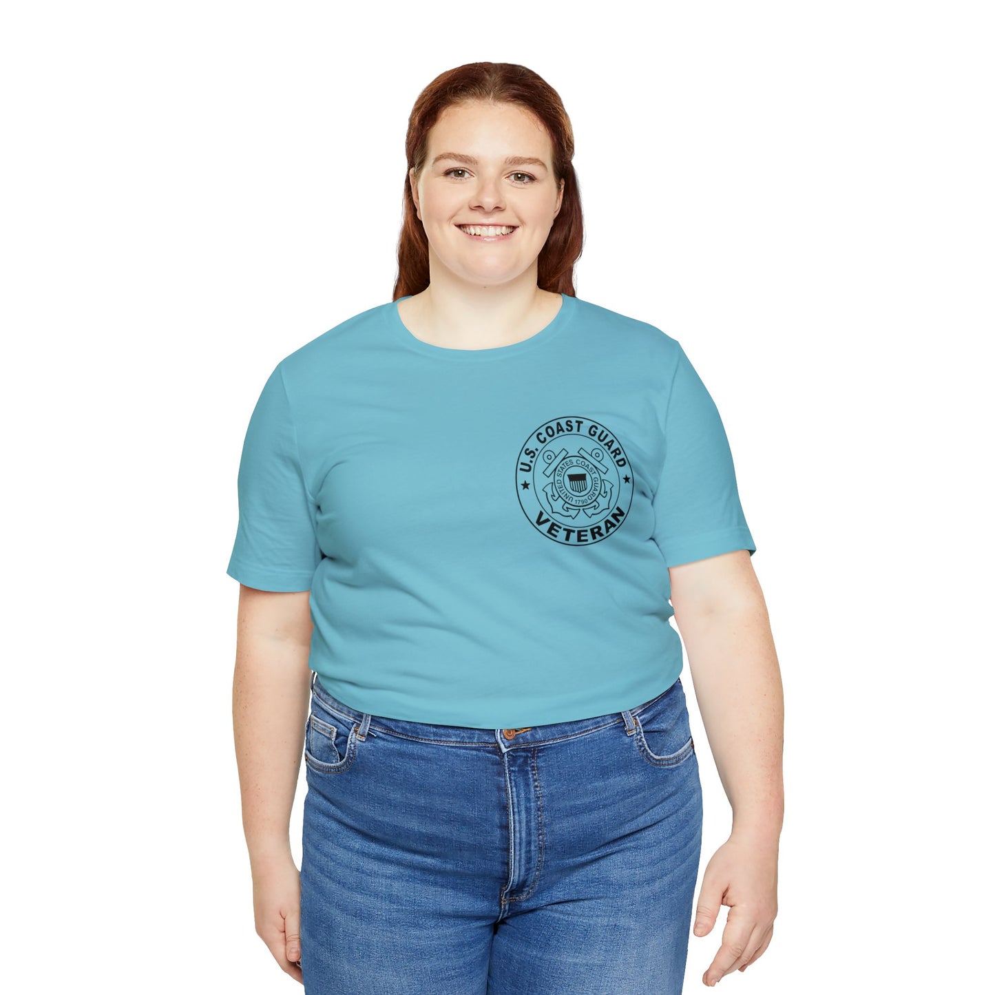 Coast Guard Veteran Print Jersey Short Sleeve Tee