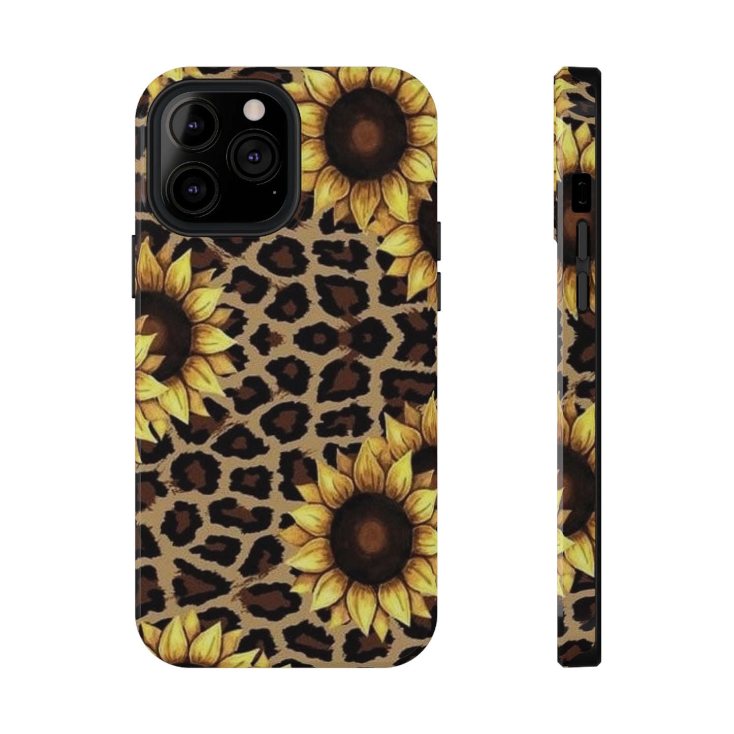 Sunflower Leopard Print Impact-Resistant Cases