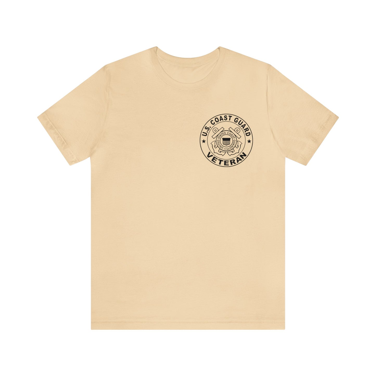 Coast Guard Veteran Print Jersey Short Sleeve Tee