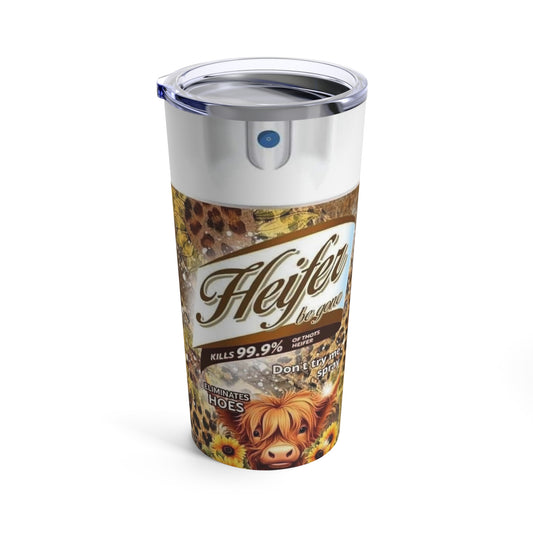 Heifer Be Gone Print, Skinny Steel Tumbler with Straw, 20oz