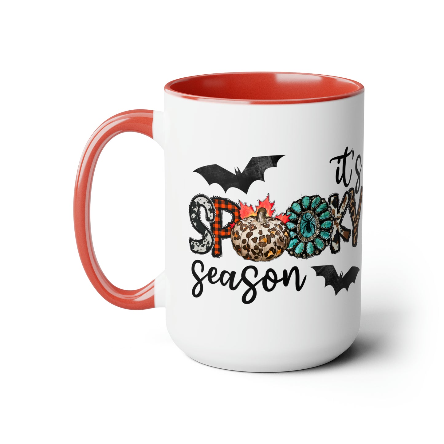 It’s Spooky Season Print, Two-Tone Coffee Mugs, 15oz