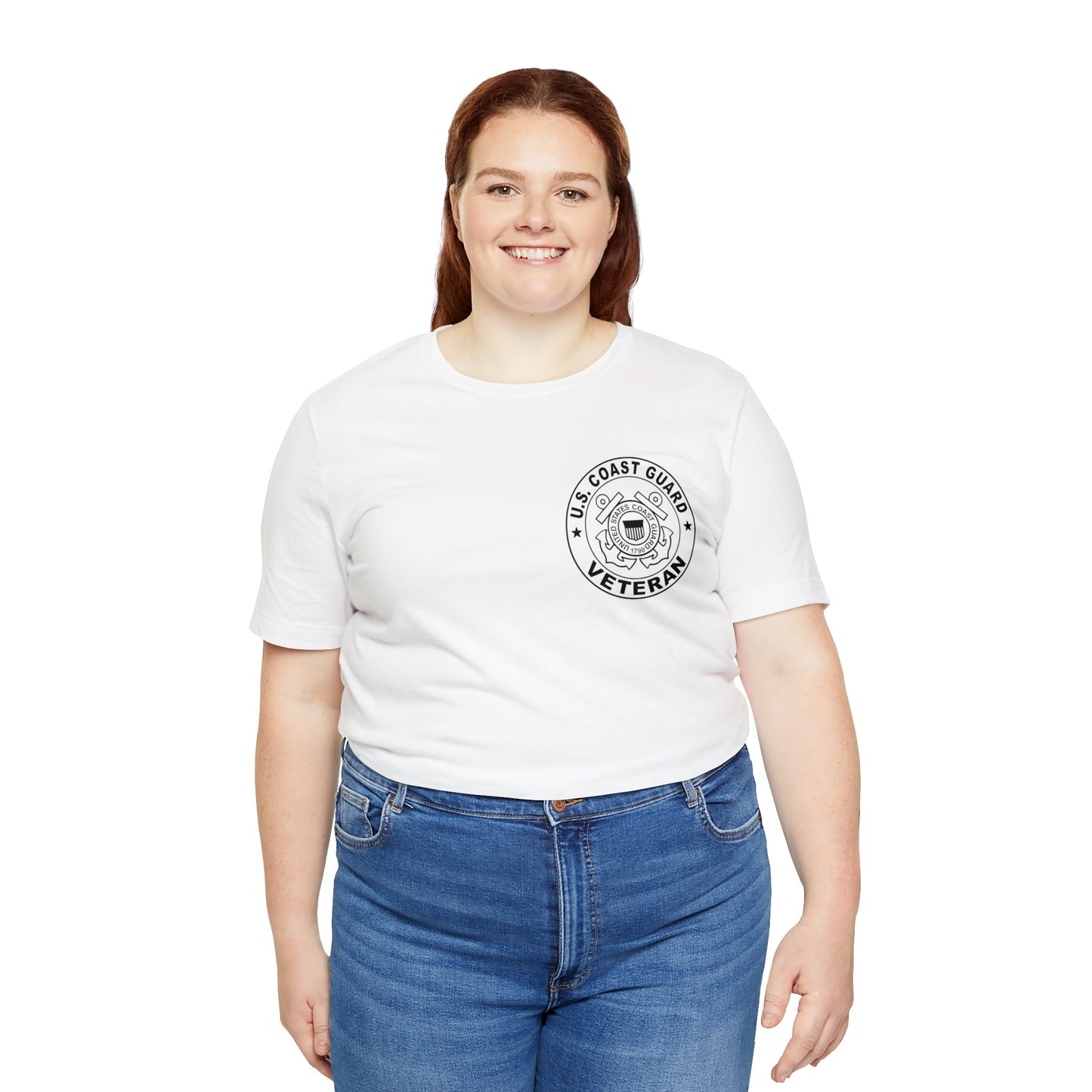 Coast Guard Veteran Print Jersey Short Sleeve Tee