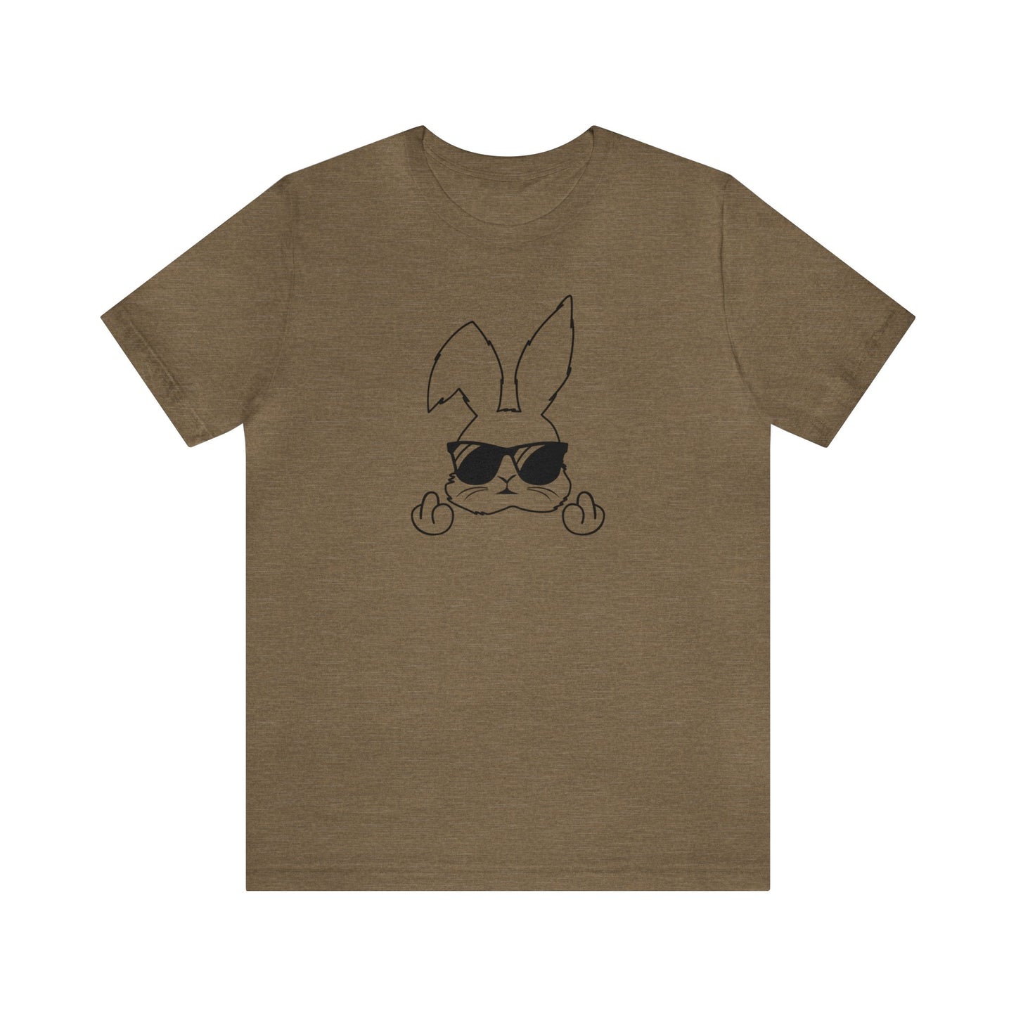 Flipping Bunny Print Jersey Short Sleeve Tee