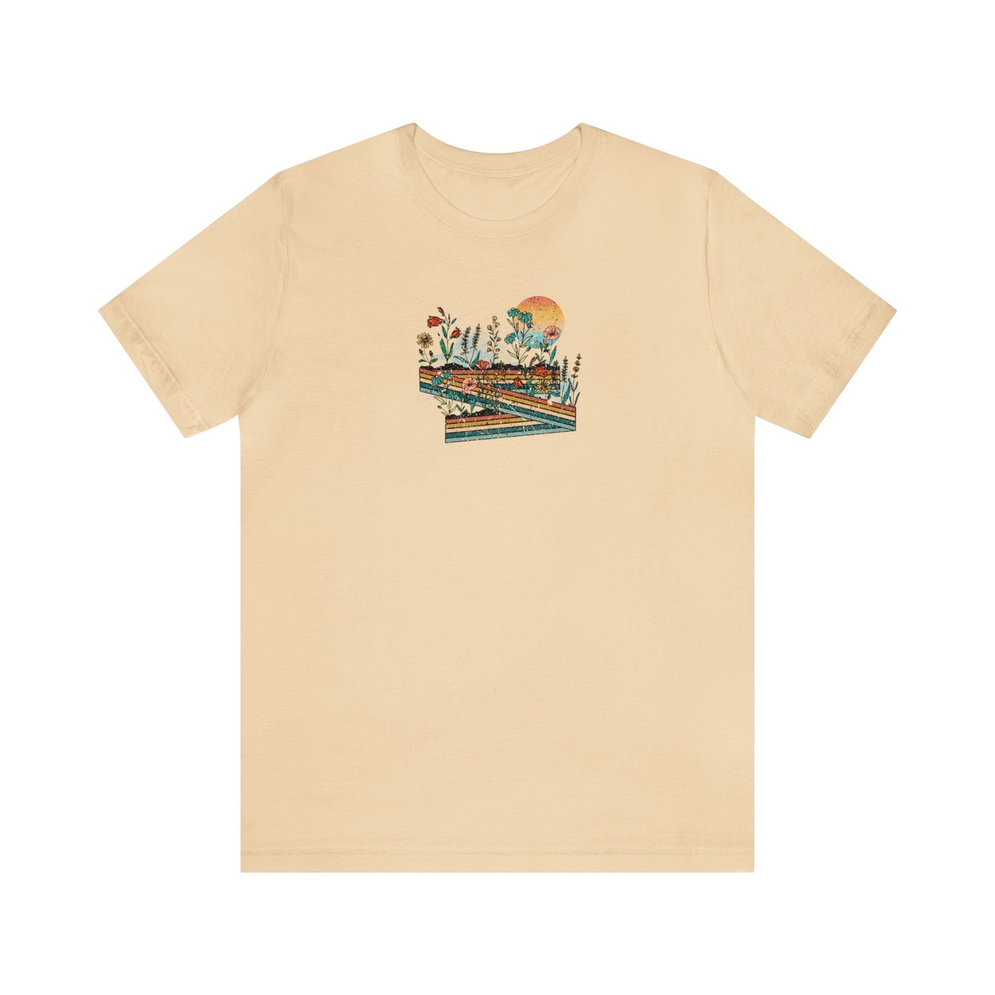 Retro Highway Print Jersey Short Sleeve Tee