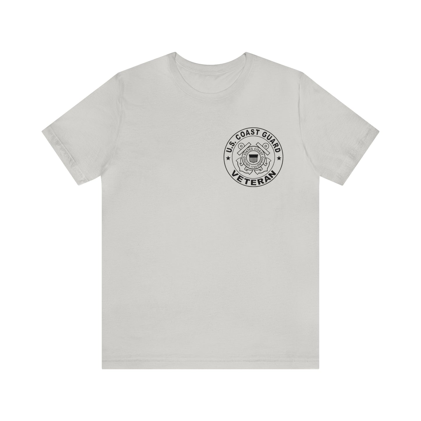 Coast Guard Veteran Print Jersey Short Sleeve Tee