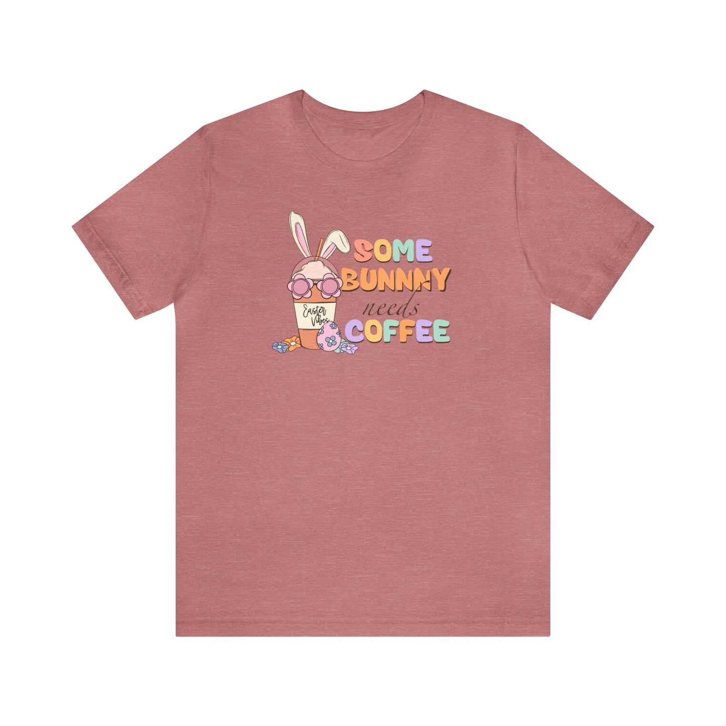 Some Bunny Needs Coffee Print Jersey Short Sleeve Tee