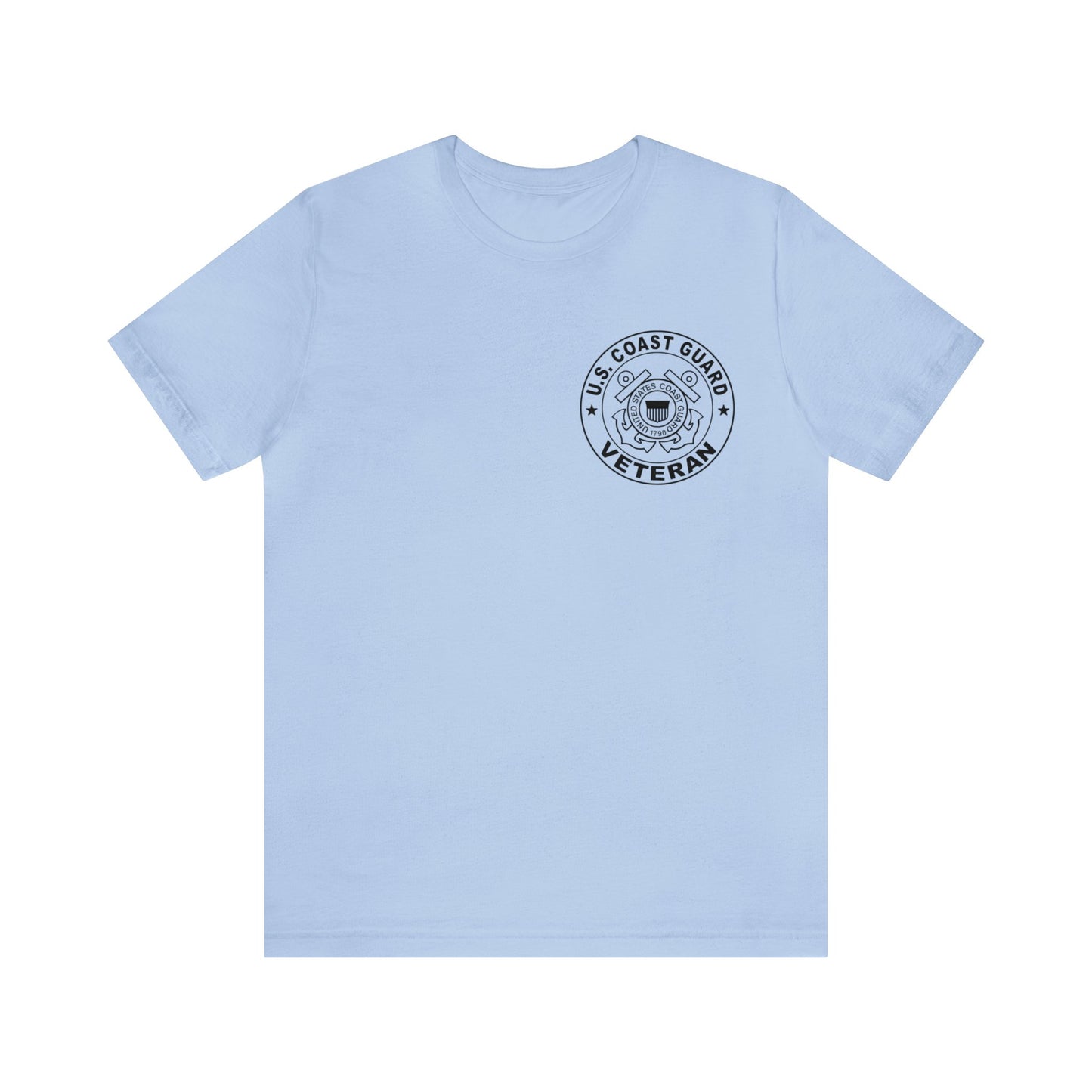 Coast Guard Veteran Print Jersey Short Sleeve Tee