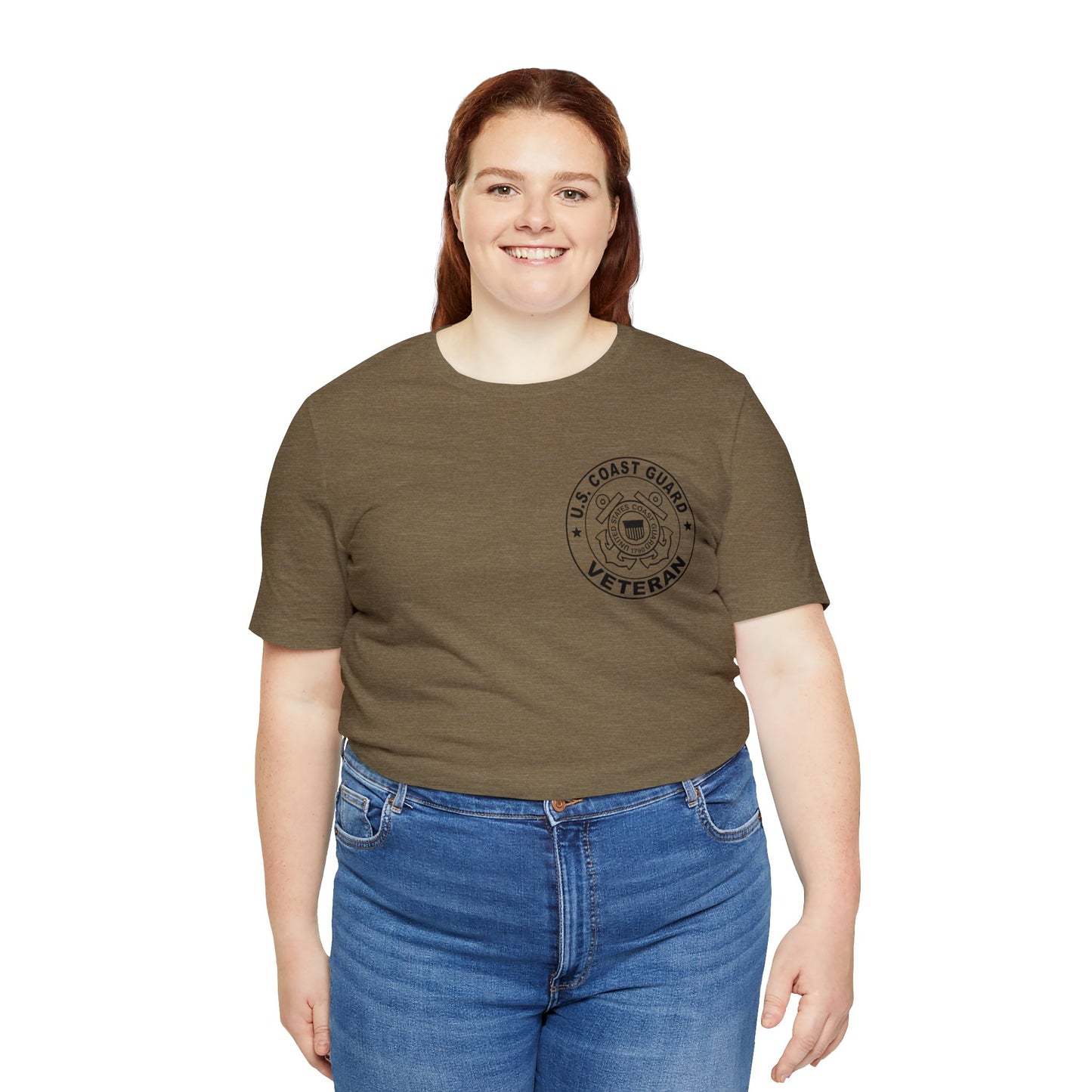 Coast Guard Veteran Print Jersey Short Sleeve Tee