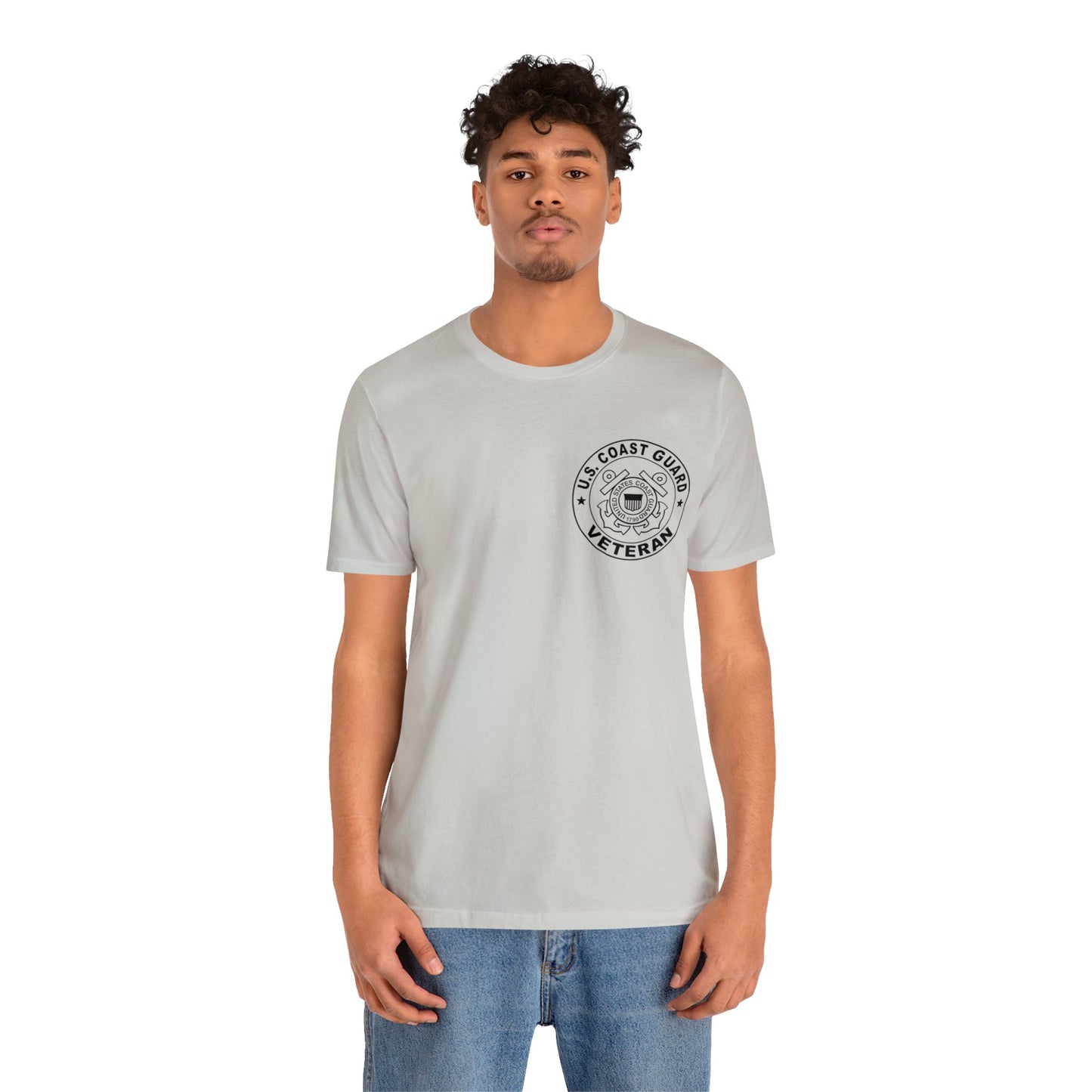 Coast Guard Veteran Print Jersey Short Sleeve Tee