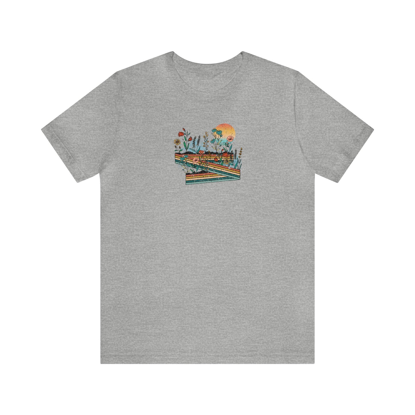 Retro Highway Print Jersey Short Sleeve Tee