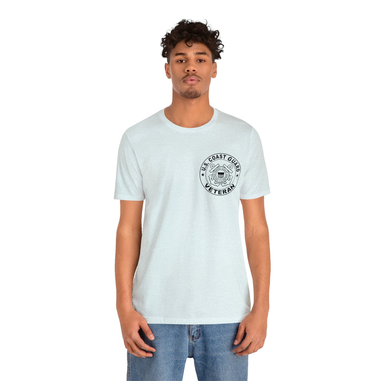 Coast Guard Veteran Print Jersey Short Sleeve Tee