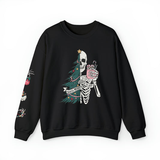 Kinda Merry Kinda Scary, Unisex Heavy Blend™ Crewneck Sweatshirt