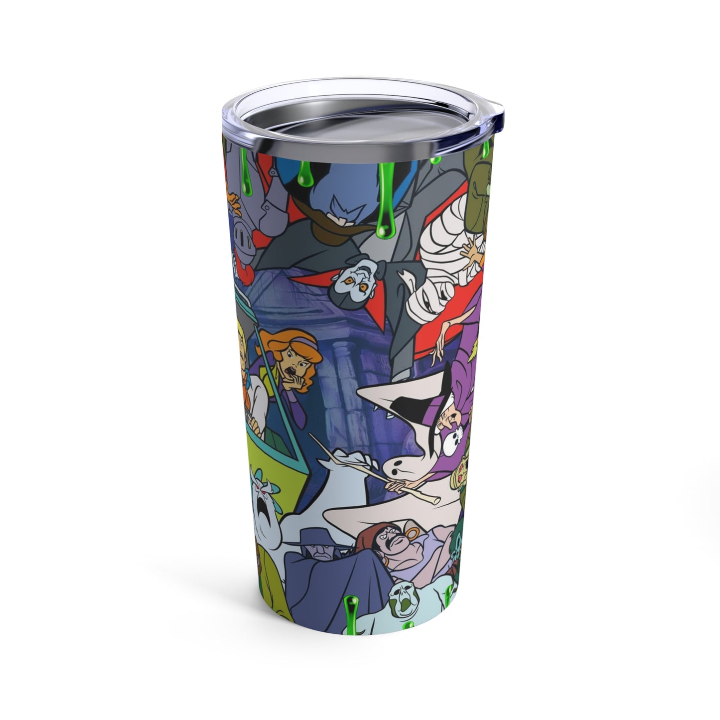 Mystery Machine Scooby Doo Skinny Steel Tumbler with Straw, 20oz