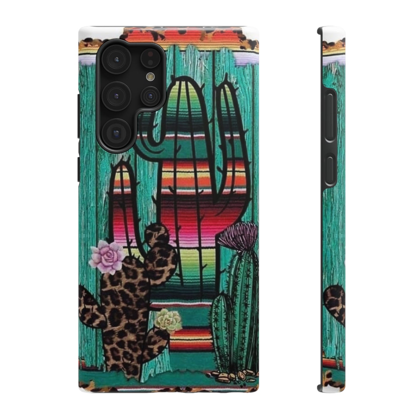 Three Cactus Print Impact-Resistant Cases