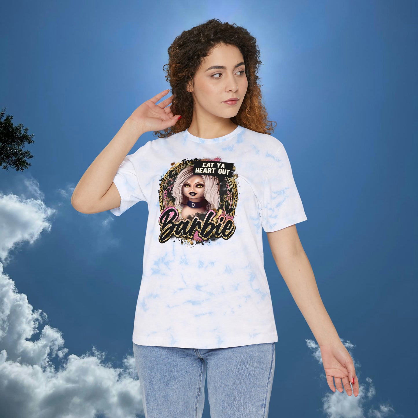 Eat Your Heart Out Barbie Unisex FWD Fashion Tie-Dyed T-Shirt