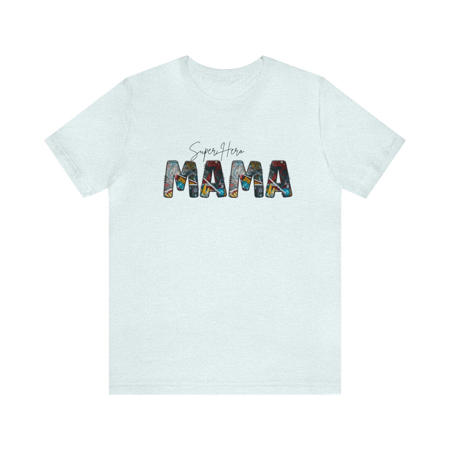Superhero Mama Print Jersey Short Sleeve Tee