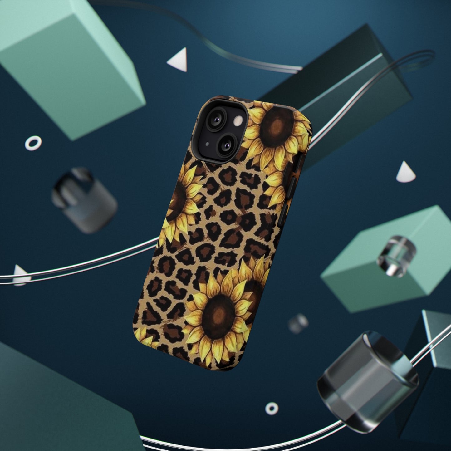 Sunflower Leopard Print Impact-Resistant Cases