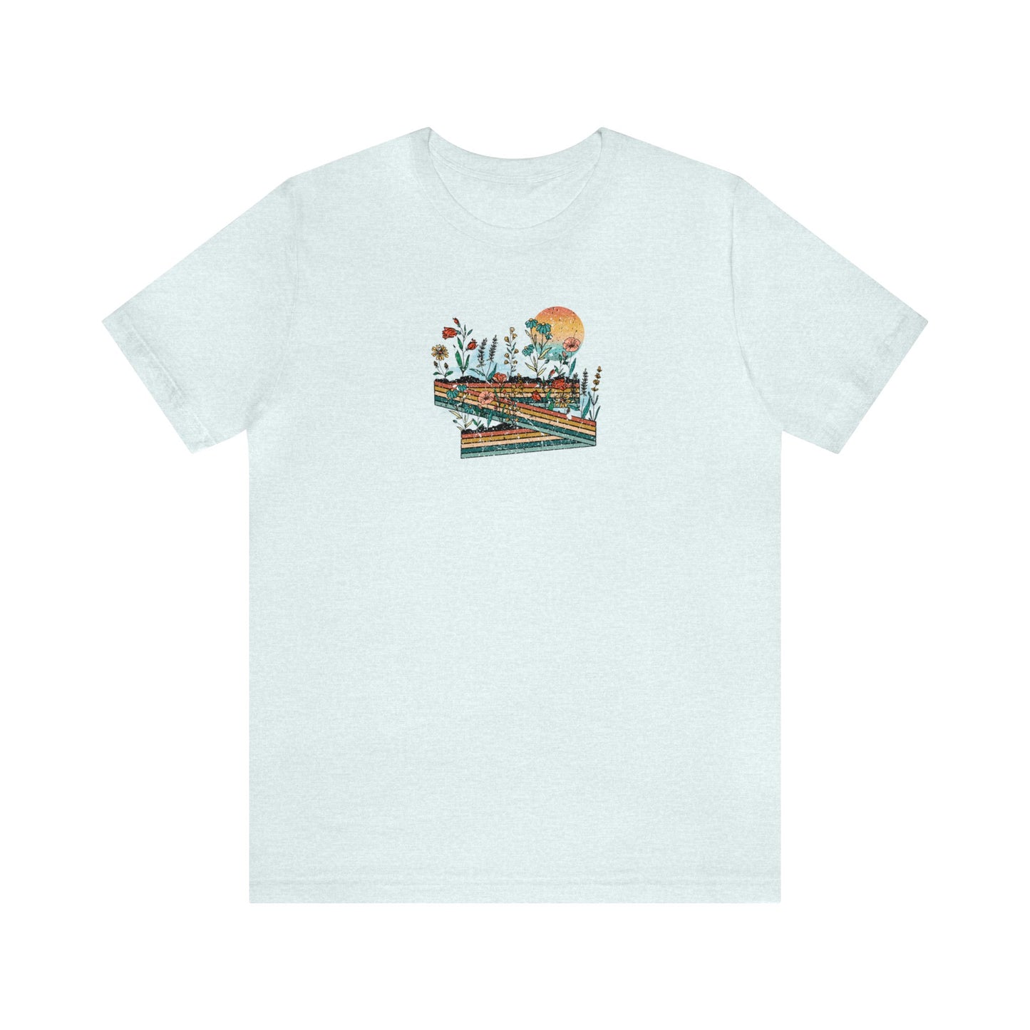 Retro Highway Print Jersey Short Sleeve Tee