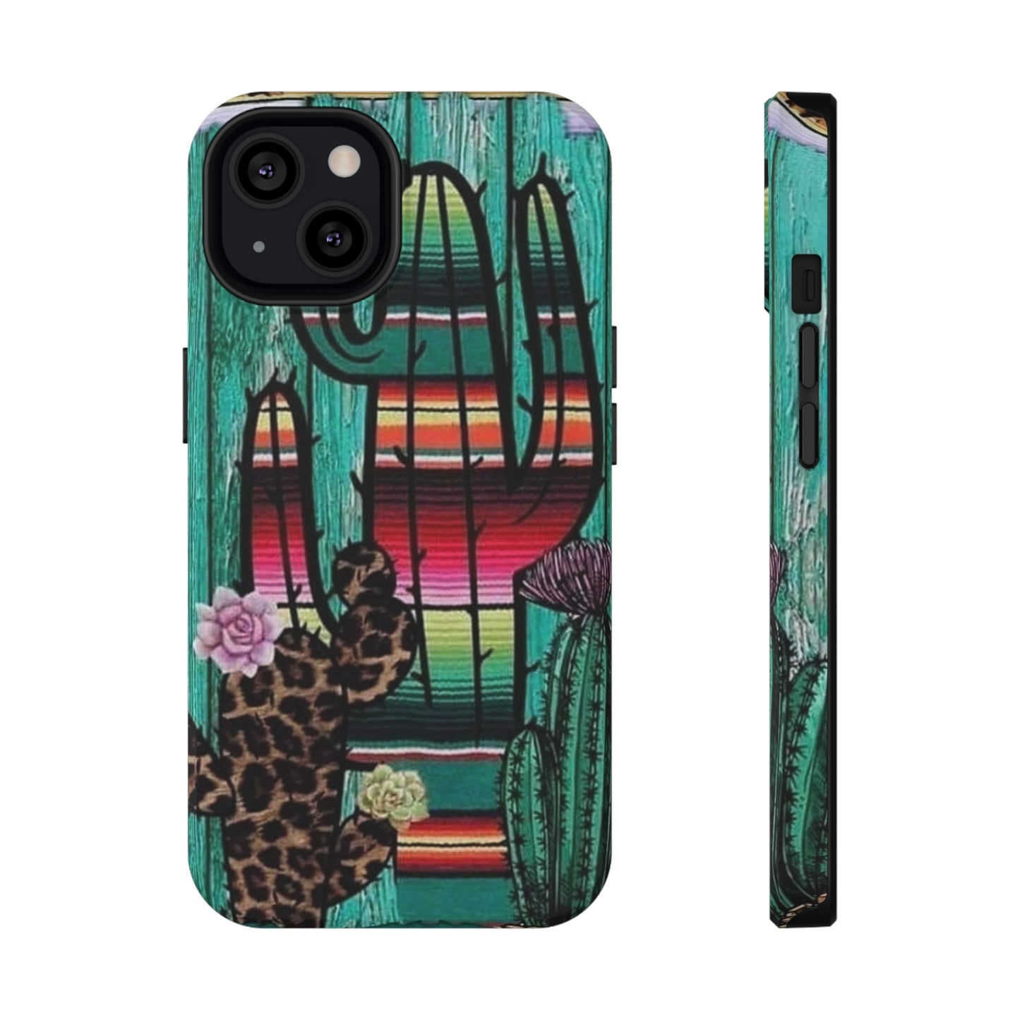 Three Cactus Print Impact-Resistant Cases